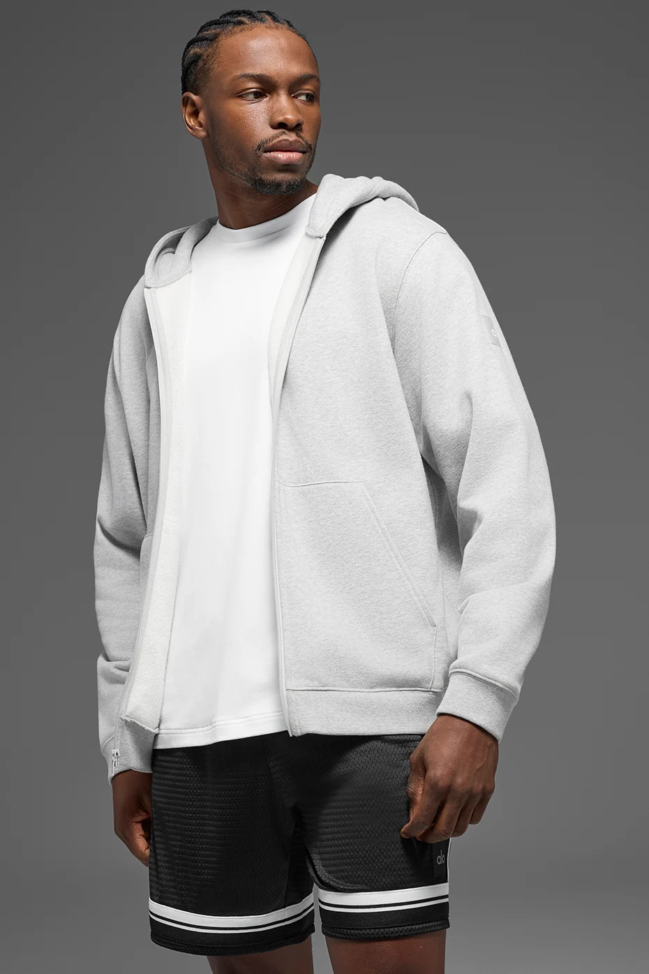 Худи из плотной ткани на молнии