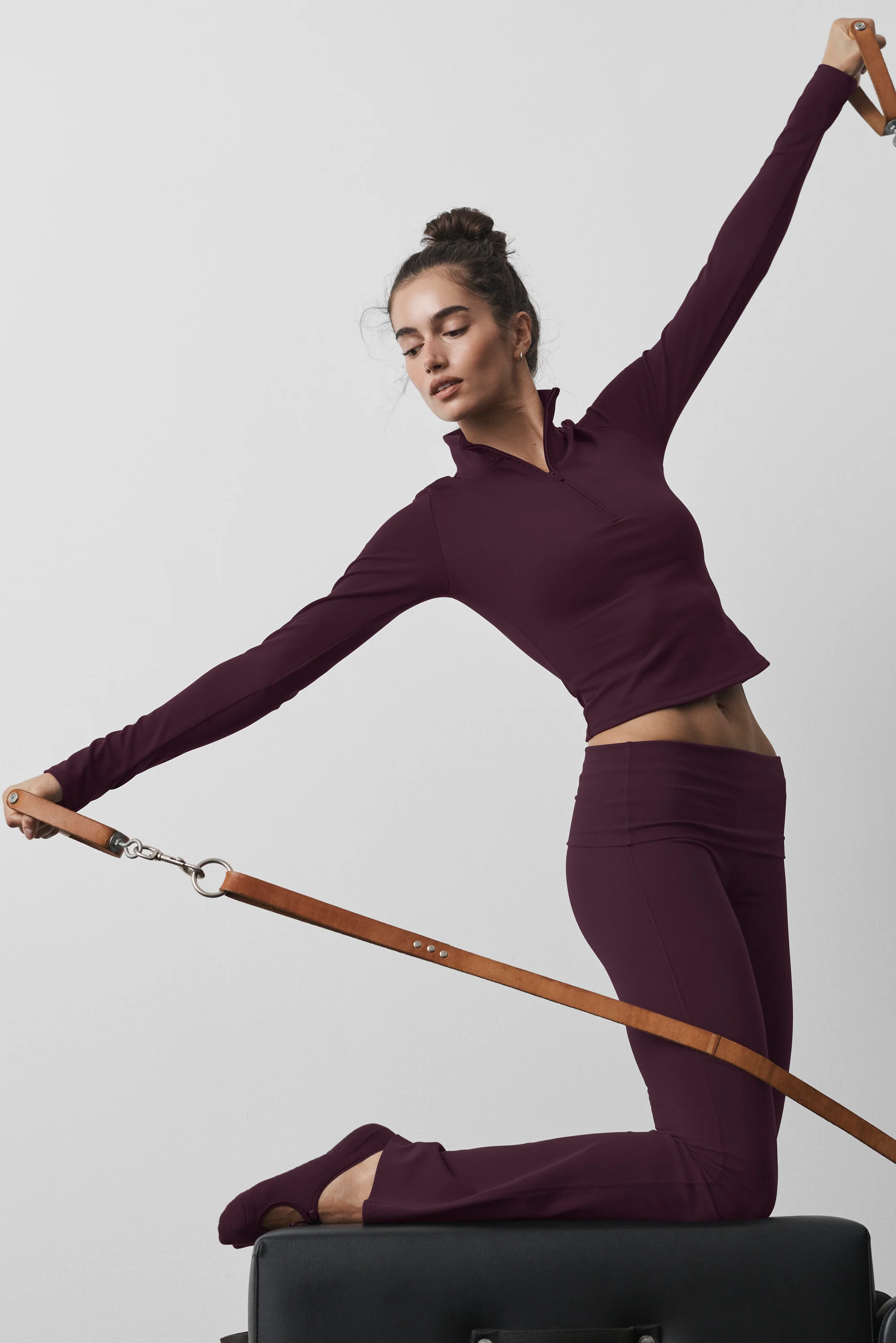 Лонгслив ALO Softsculpt с длинным рукавом и молнией на четверть — Alo Yoga