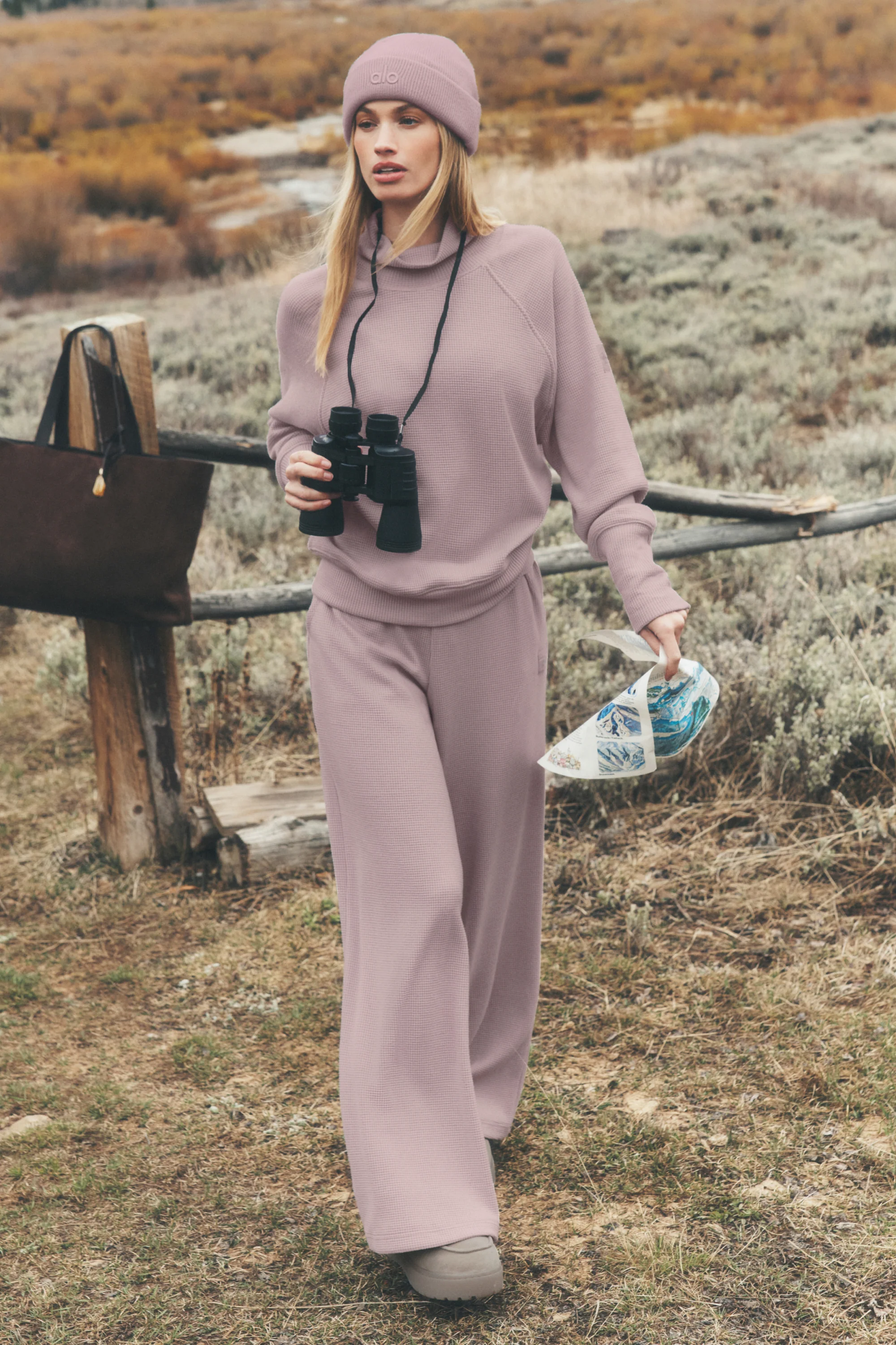 Брюки Waffle Weekend Escape Wide Leg