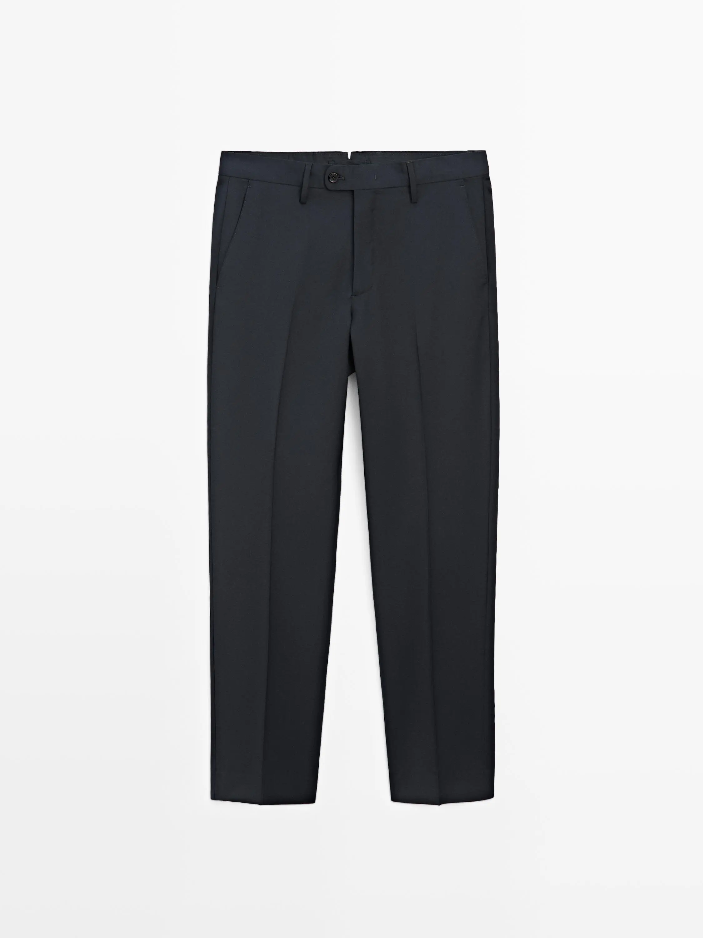 Костюмные брюки из шерстяной ткани — Massimo Dutti