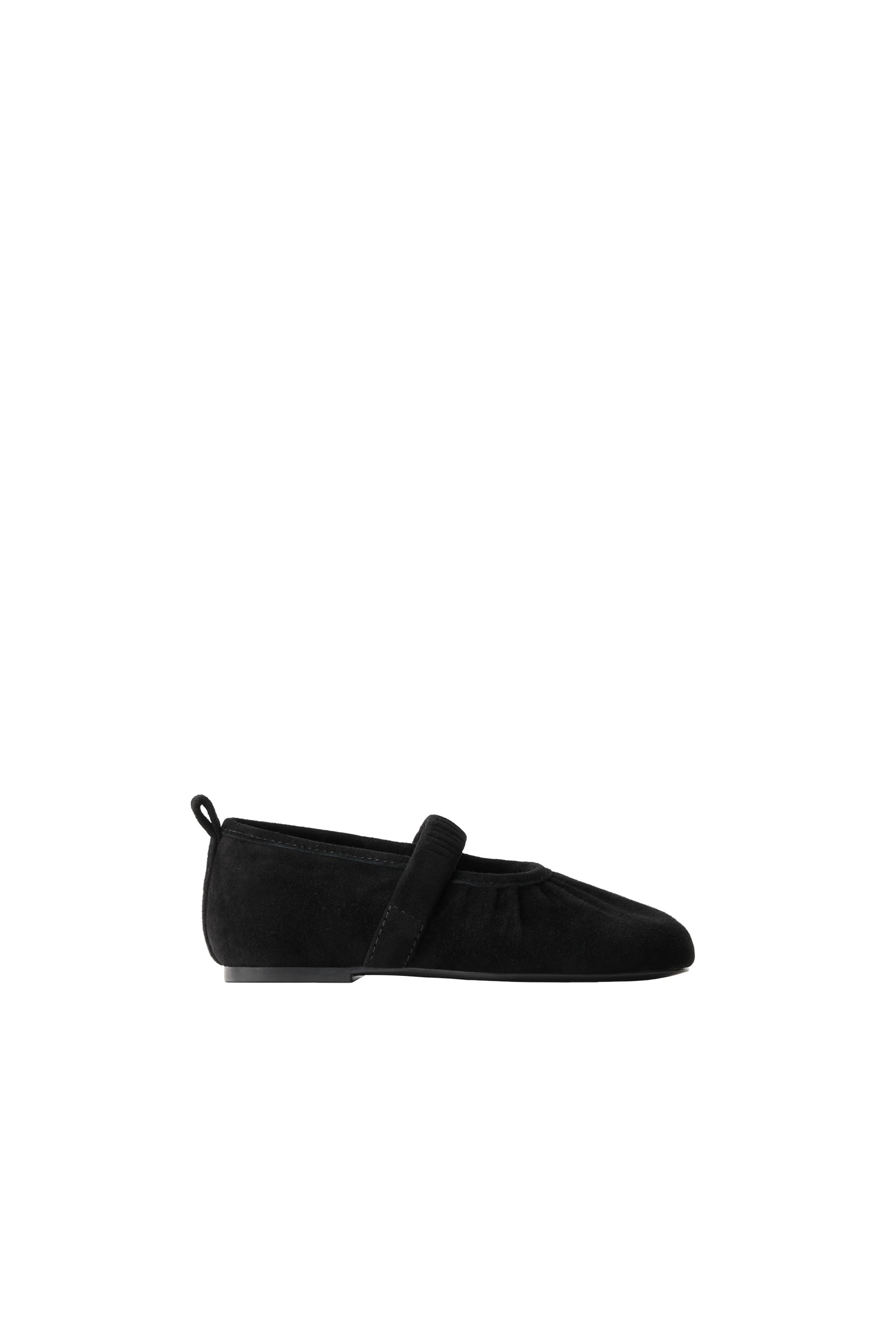 КОЖАНЫЕ БАЛЕТКИ СО СБОРКАМИ — ZARA