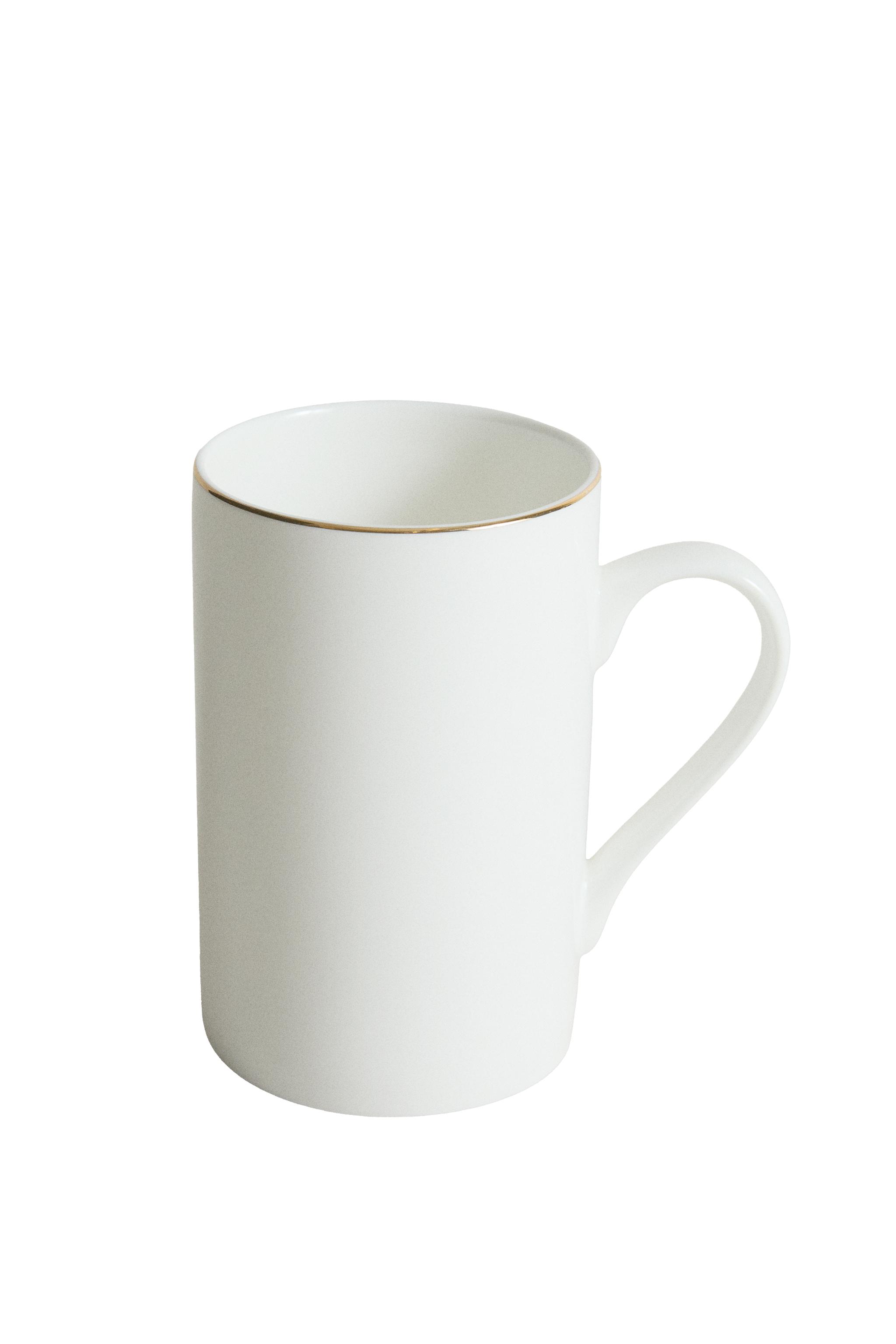 КРУЖКА ИЗ КОСТЯНОГО ФАРФОРА С КАЙМОЙ — Zara Home