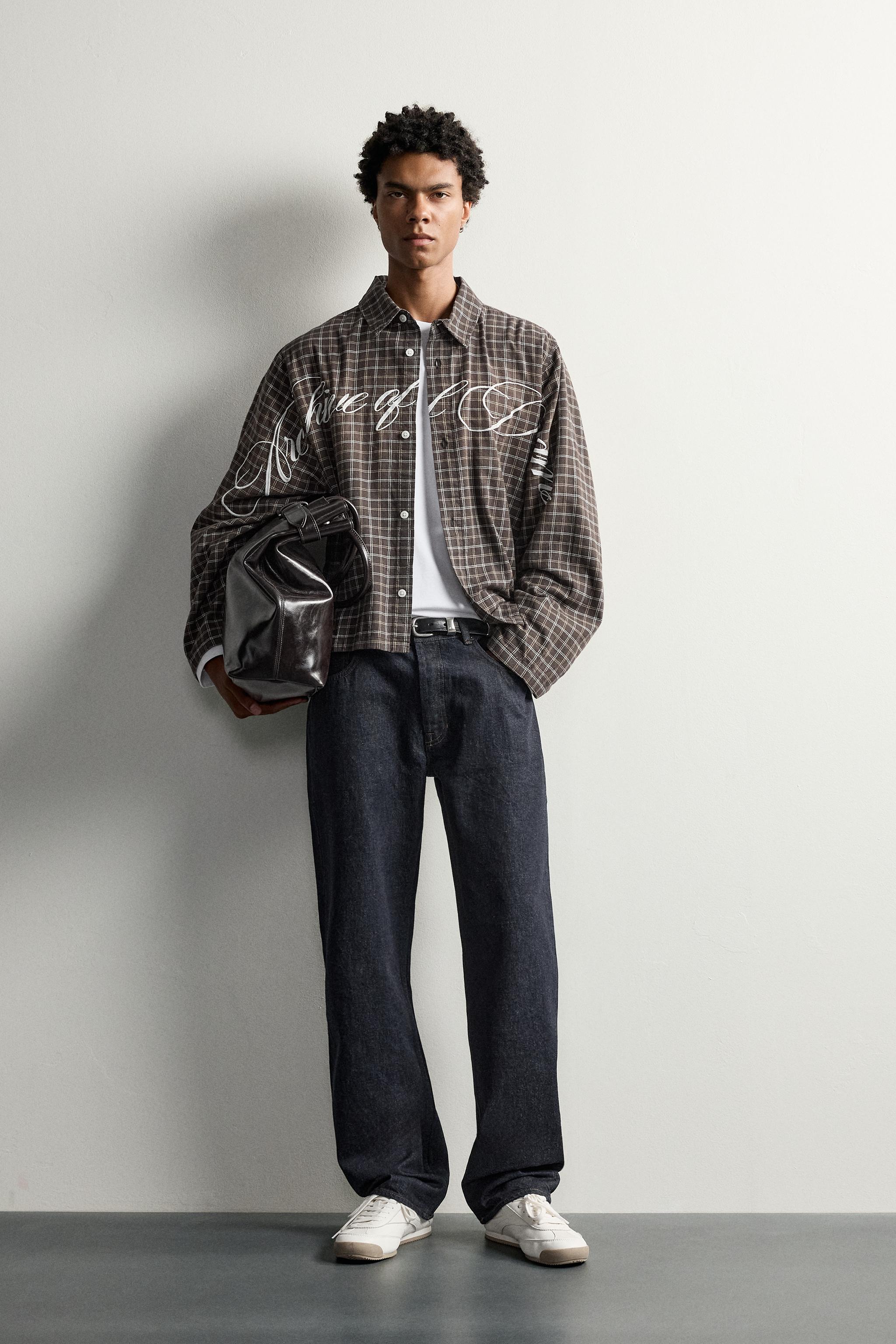 РУБАШКА BOXY FIT С ВЫШИВКОЙ — ZARA