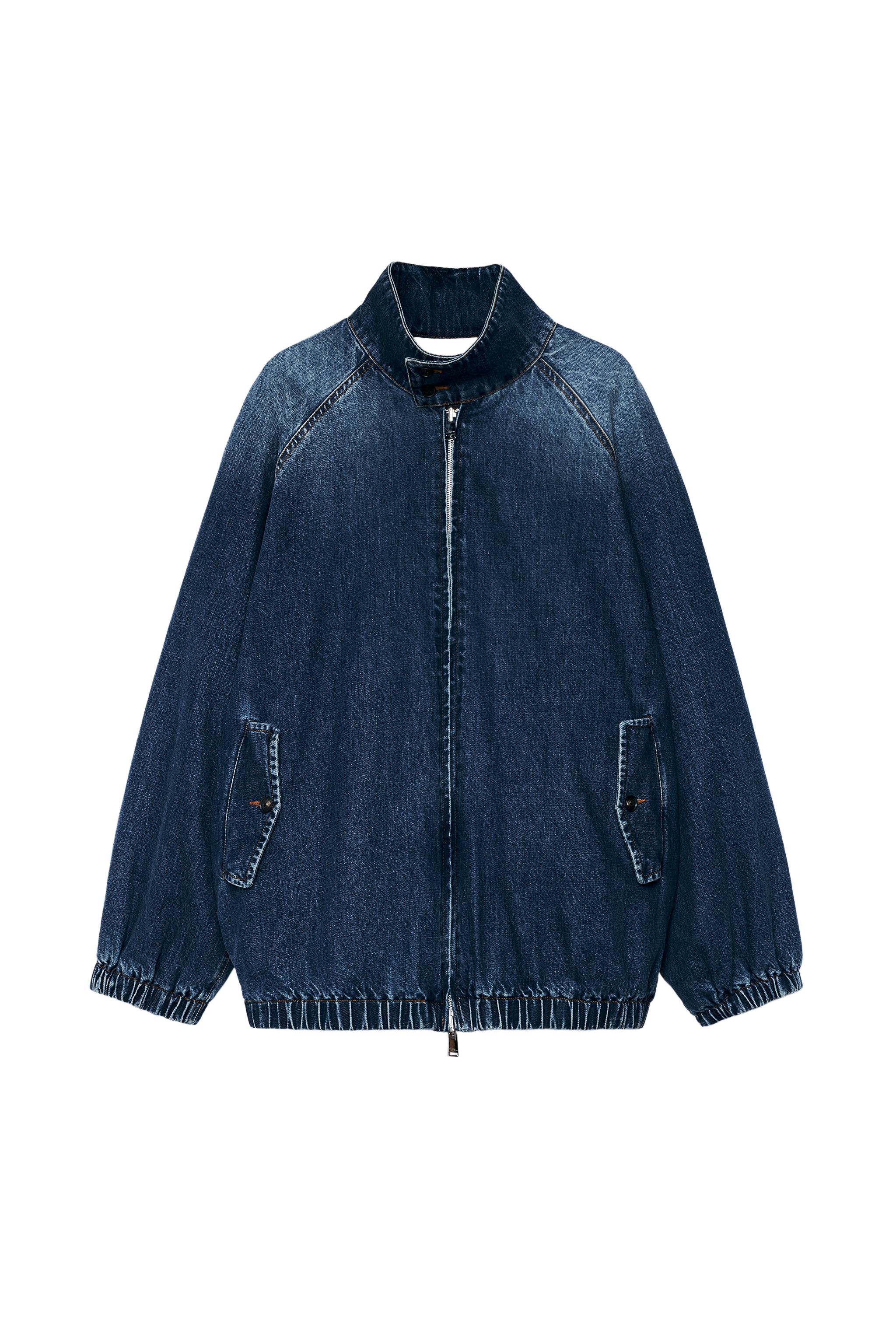 Двусторонняя джинсовая куртка с контрастными деталями — ZARA