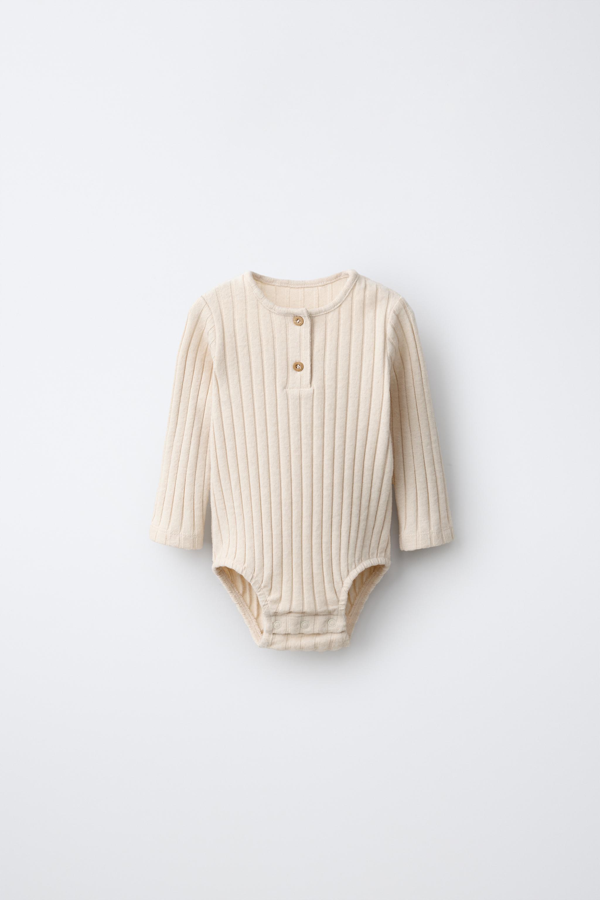 RIBBED HENLEY BODYSUIT — ZARA