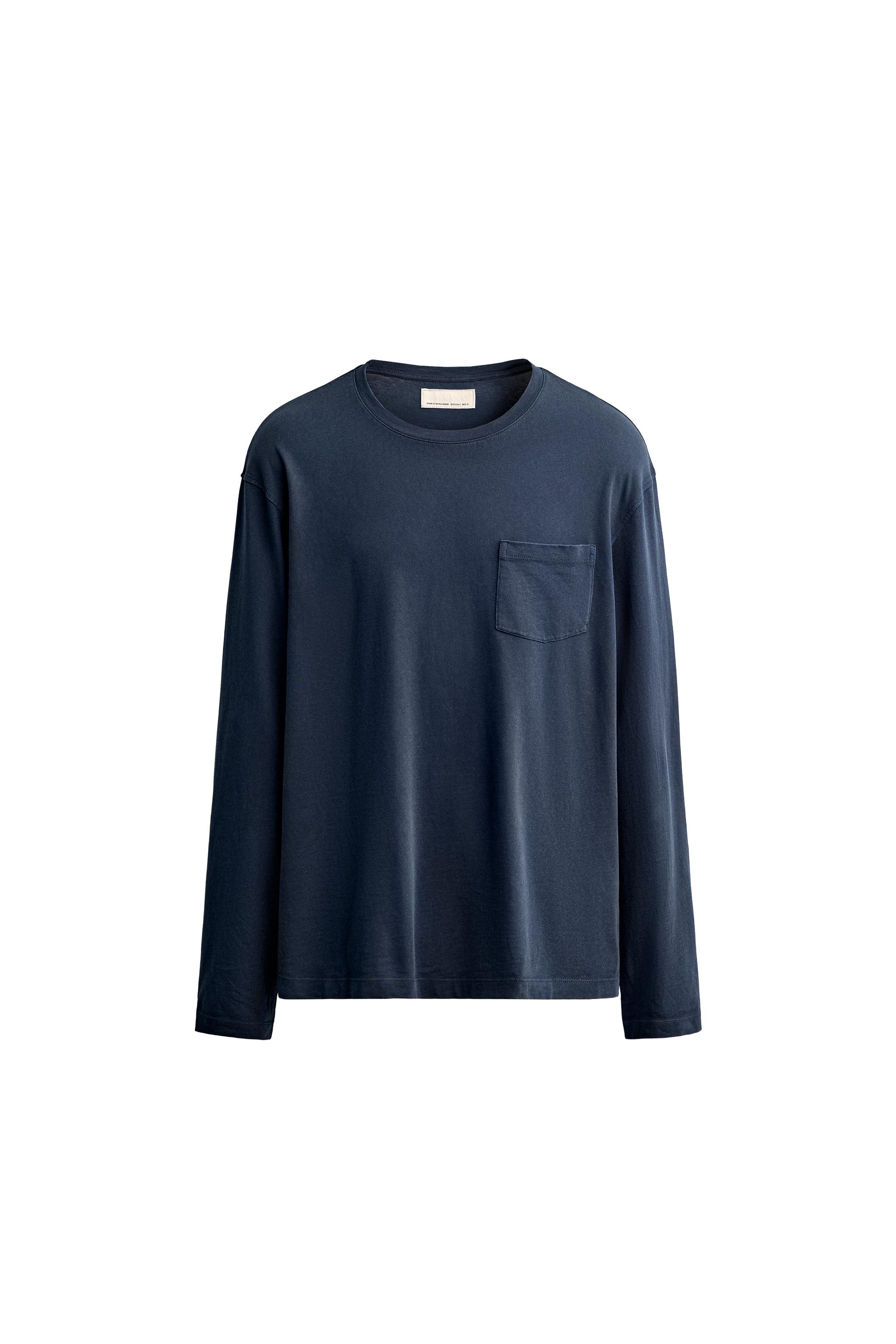 Футболка классического кроя с длинным рукавом — ZARA