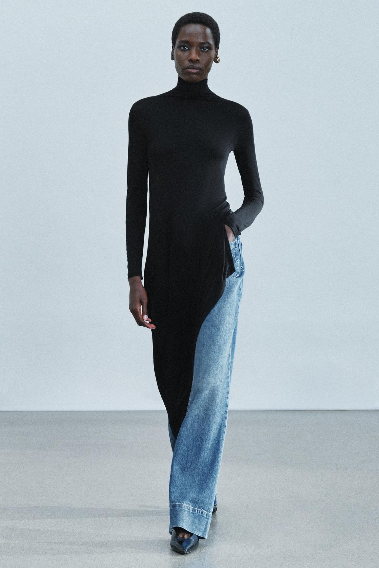 Топ асимметричного кроя удлинённый — ZARA