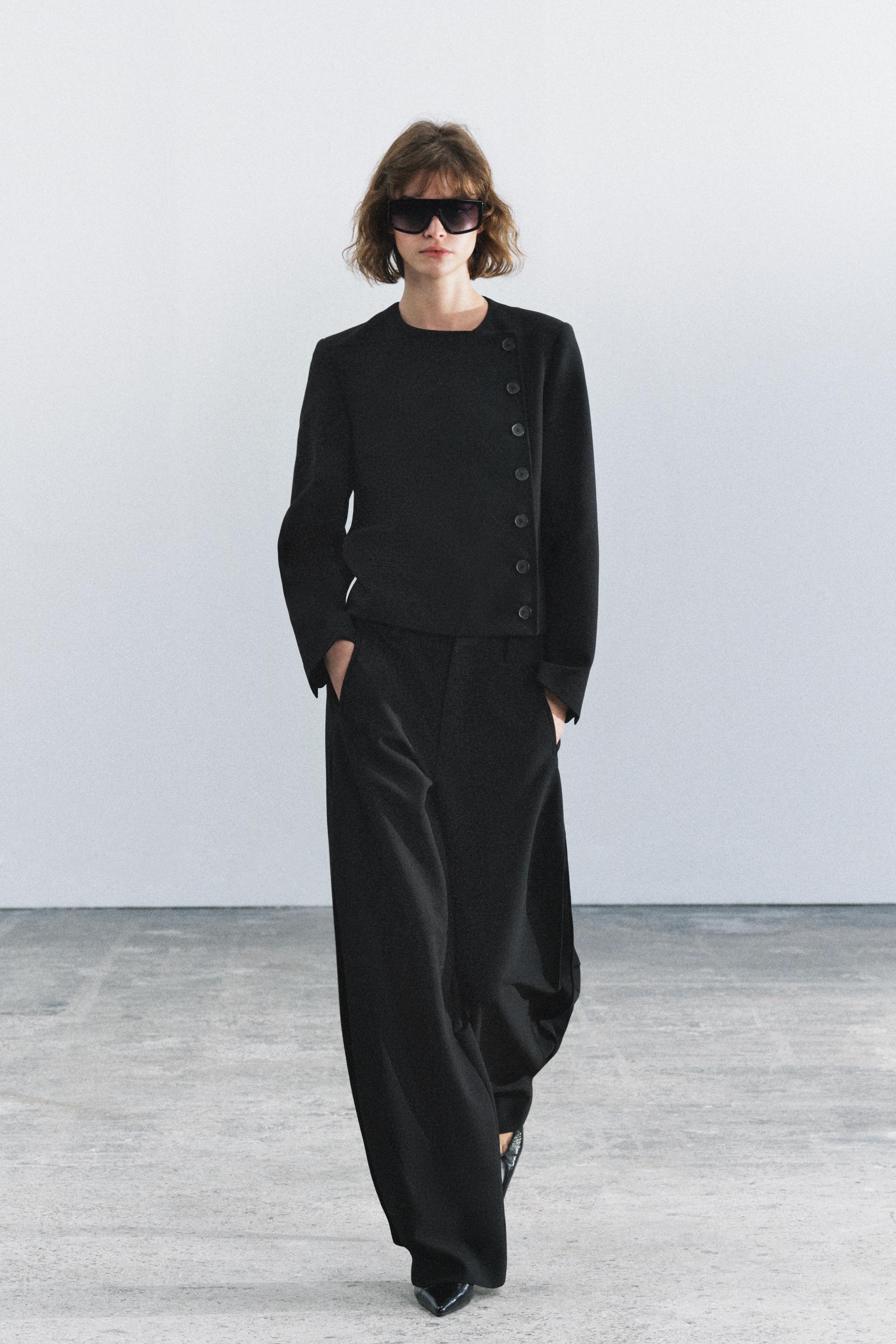 Брюки ZW COLLECTION с боковыми складками — ZARA