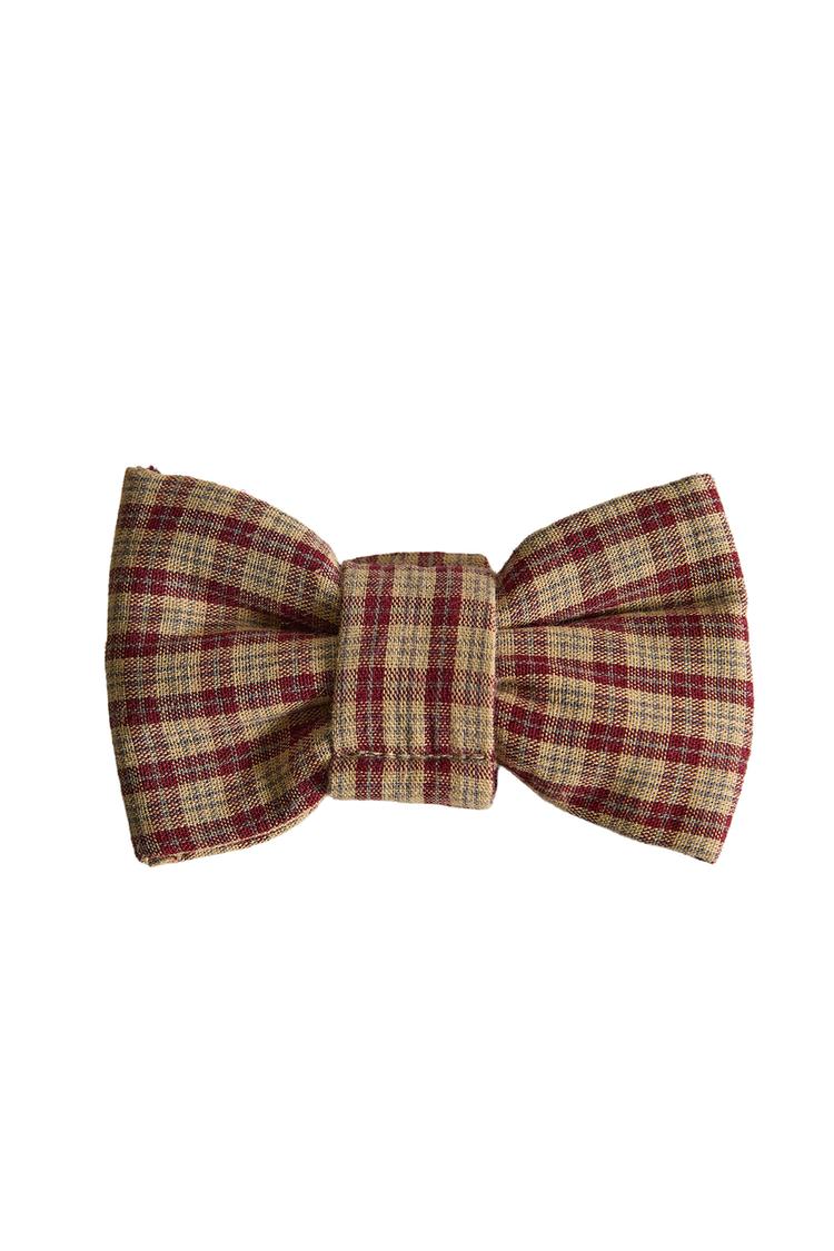 CHRISTMAS CHECK PET BOW TIE