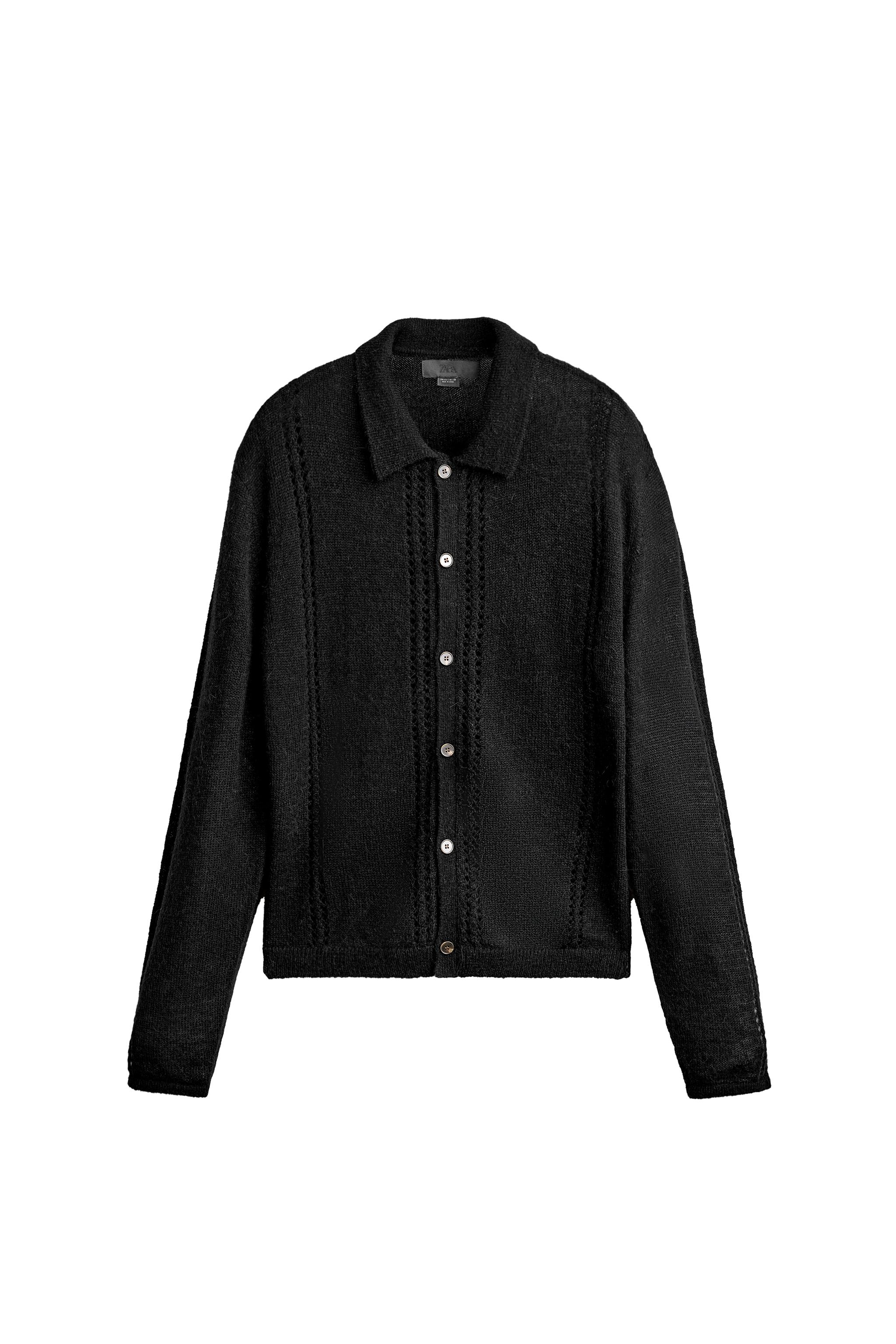 КАРДИГАН С ПОЛУПРОЗРАЧНОЙ ТЕКСТУРОЙ — ZARA