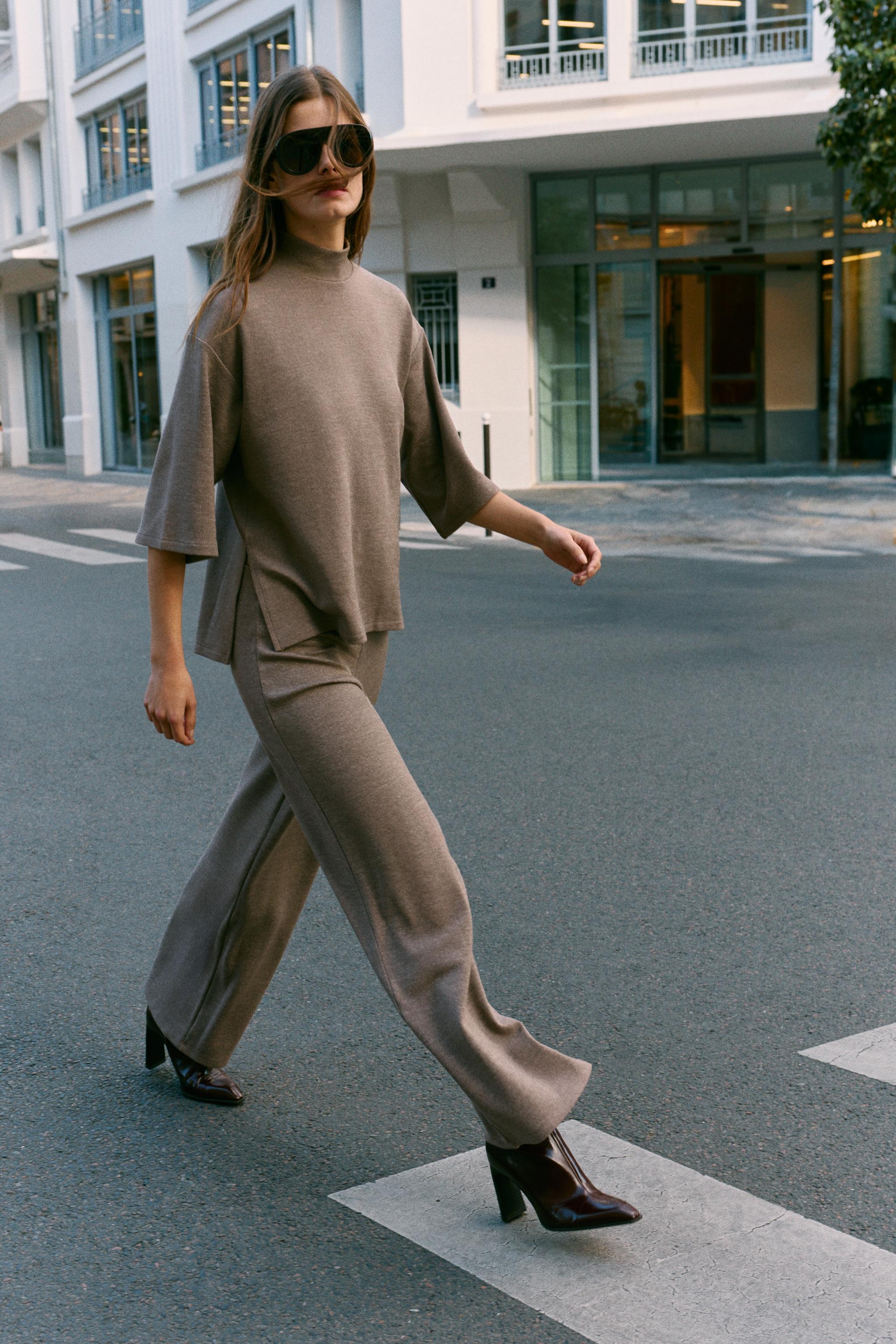 Футболка с воротником-поло из пике — ZARA