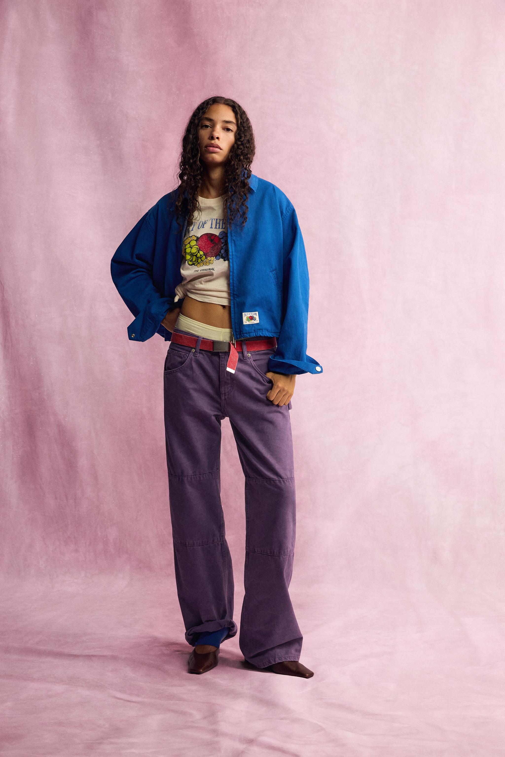 Брюки Fruit of the Loom™ с швами в качестве отделки — ZARA