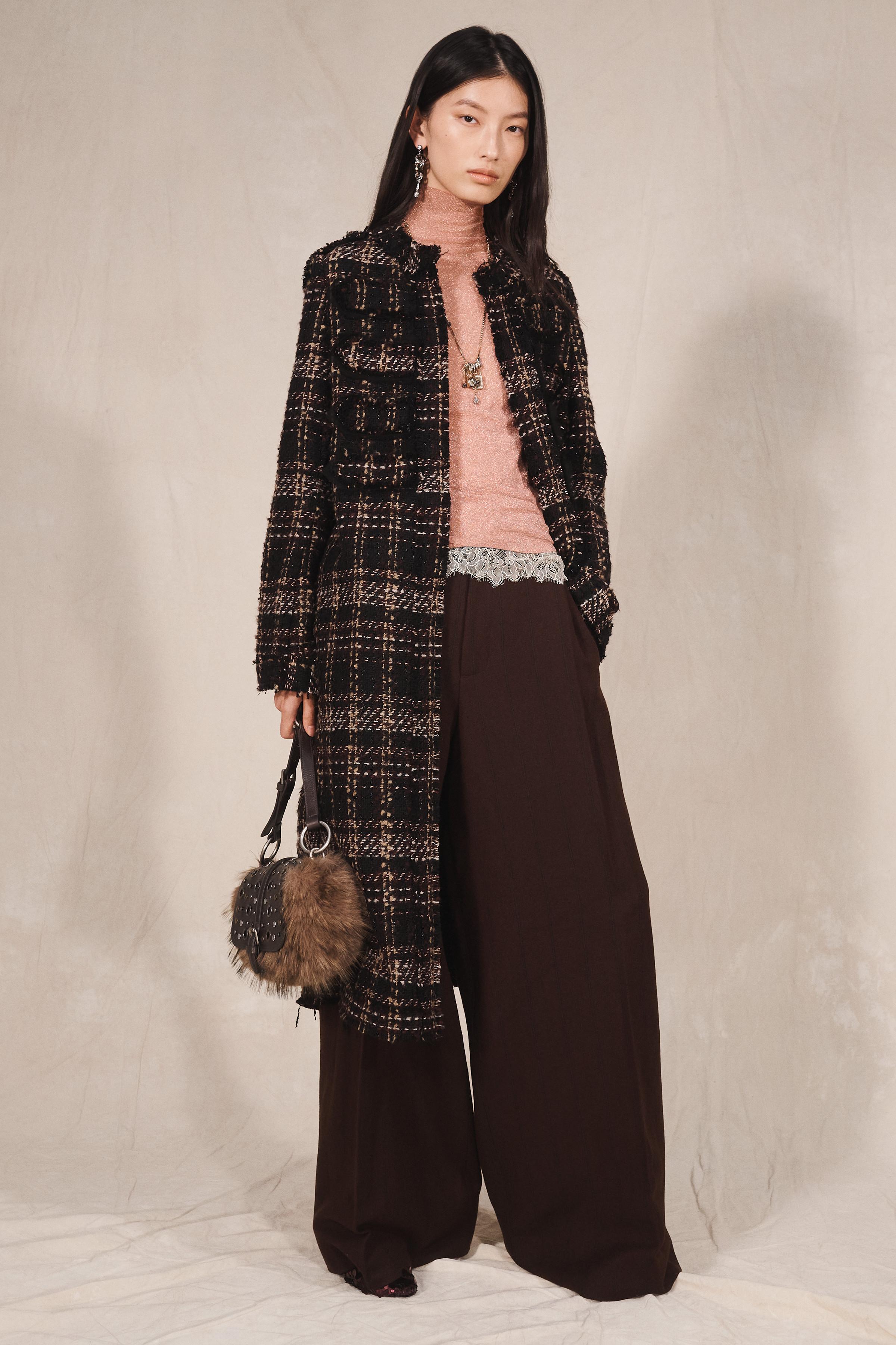 LONG TEXTURED CHECK COAT LIMITED EDITION — ZARA