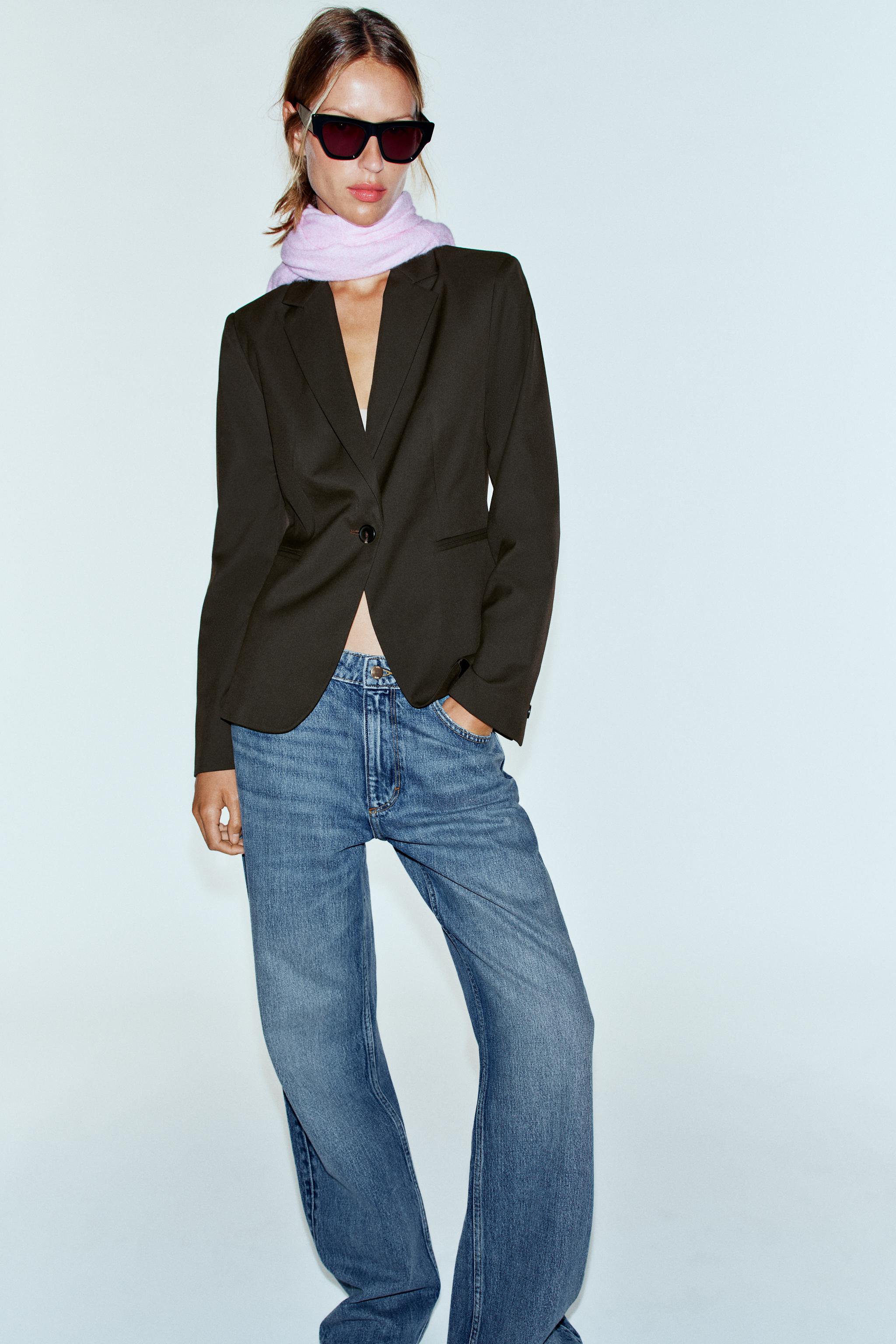 Блейзер с плечевыми накладками — ZARA