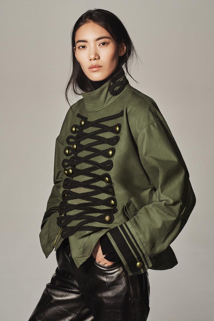 БОМБЕР С ЗАСТЕЖКАМИ-АЛАМАР — THE ITEM Zara WOMAN COLLECTION