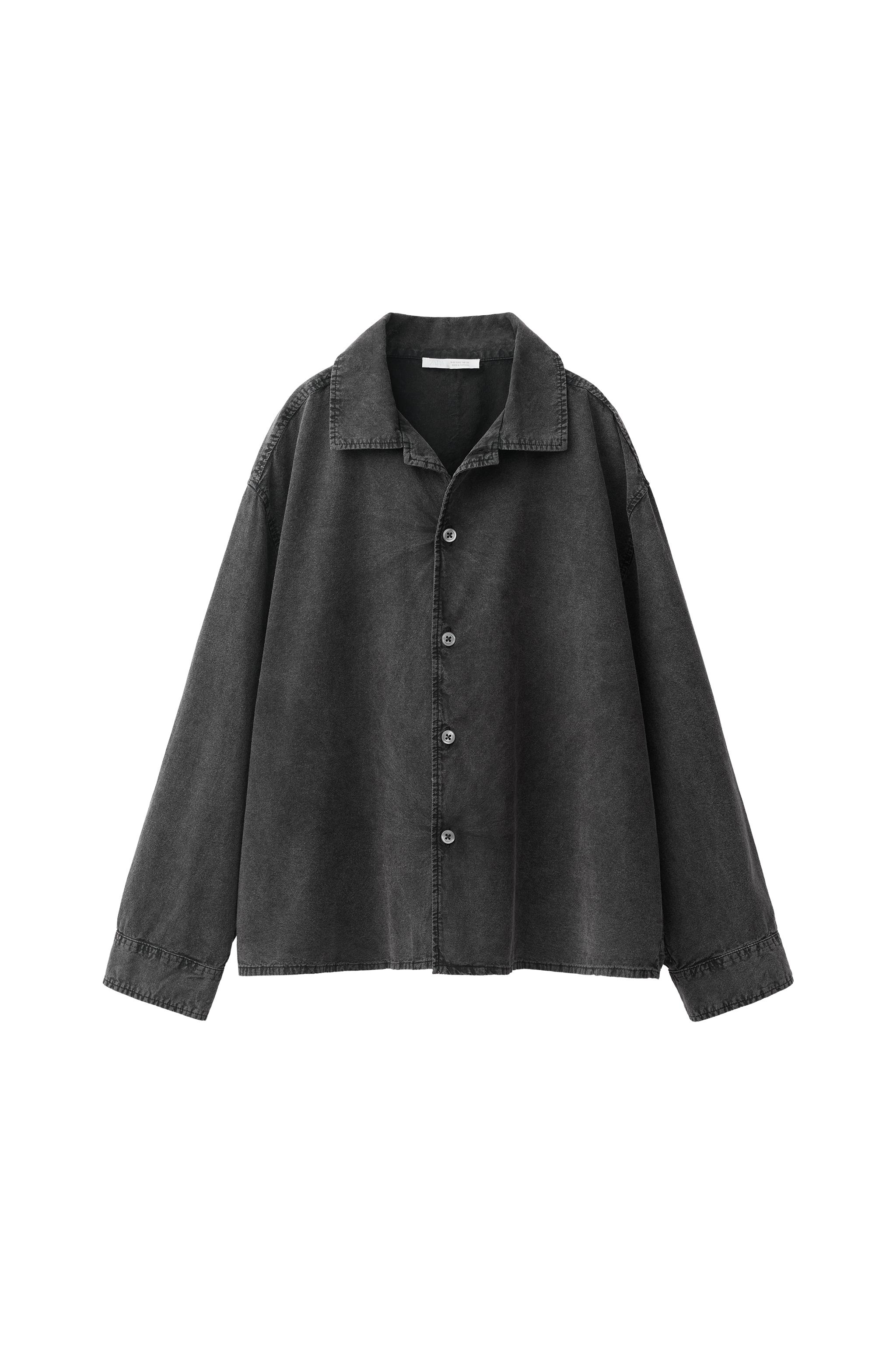Рубашка с эффектом потертости — ZARA