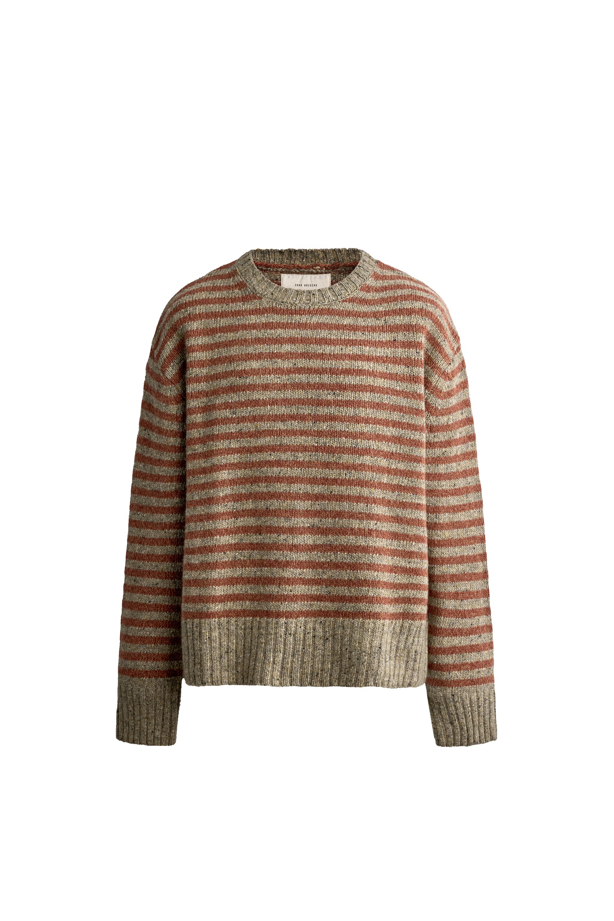 FLECKED STRIPED JACQUARD JUMPER — ZARA