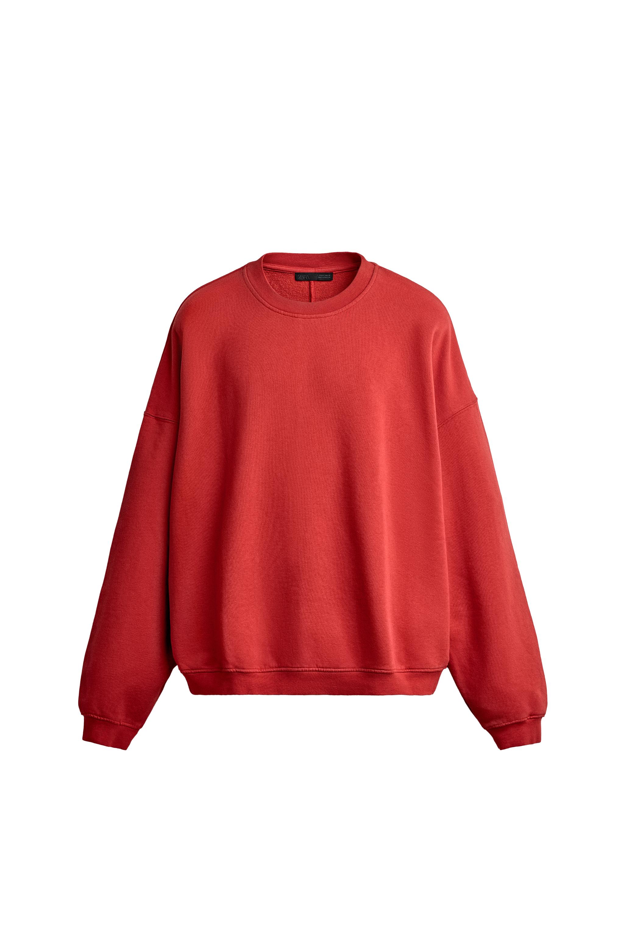 Толстовка relaxed fit с эффектом потертости — ZARA