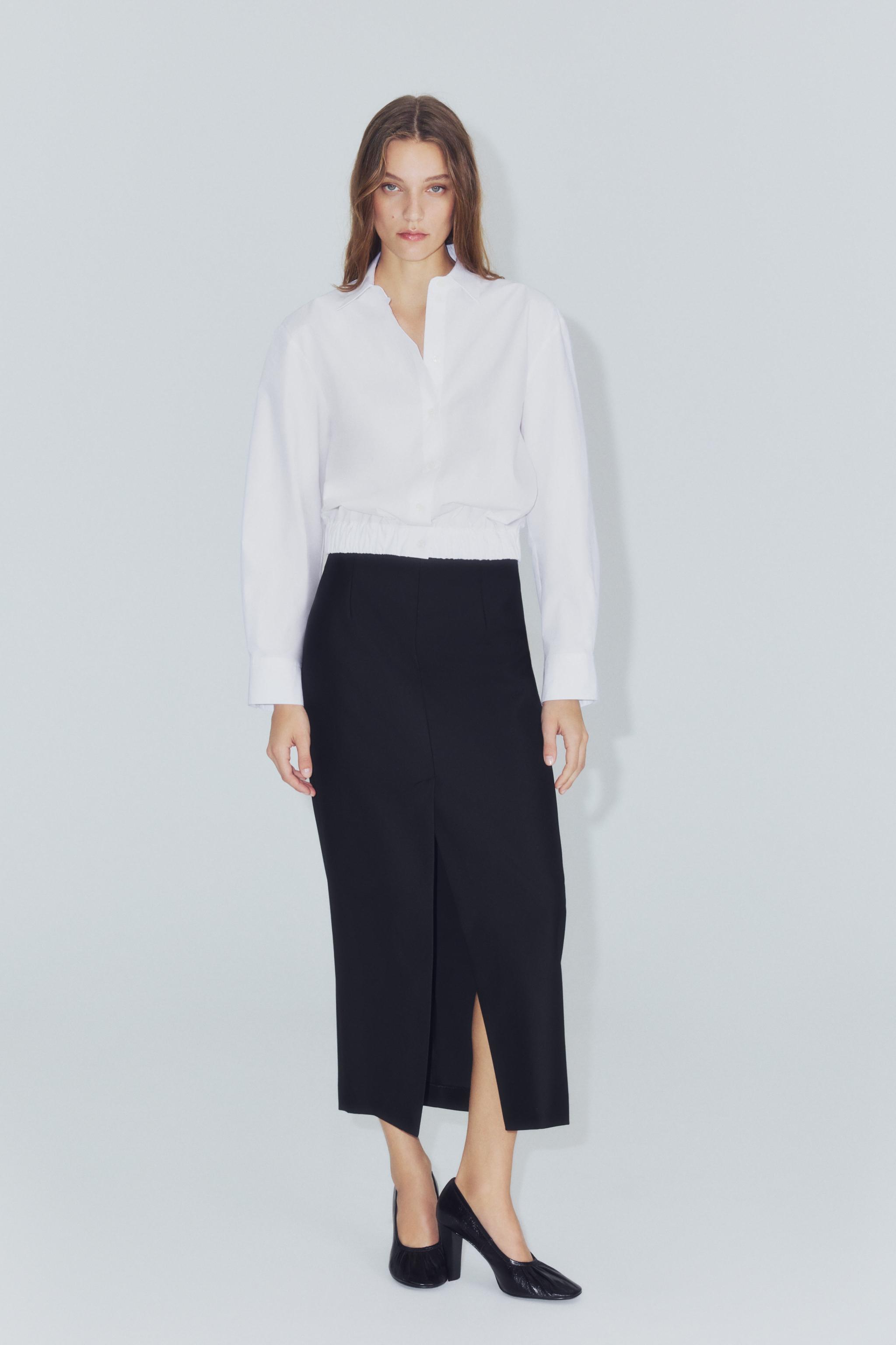 РУБАШКА ИЗ ПОПЛИНА — ZW COLLECTION — ZARA