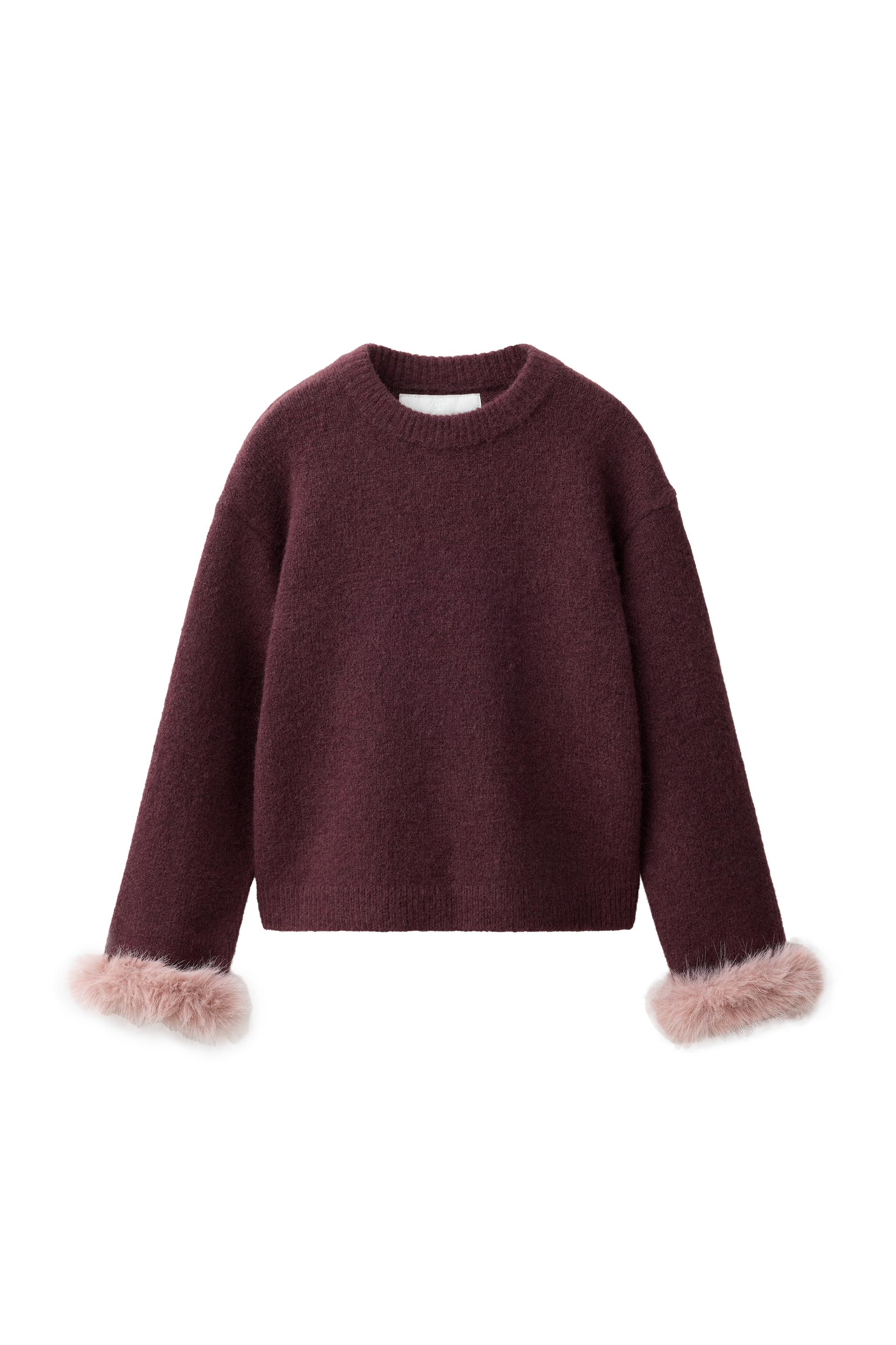 ДЖЕМПЕР СО СЪЕМНЫМИ МАНЖЕТАМИ ИЗ ИСКУССТВЕННОГО МЕХА — ZARA
