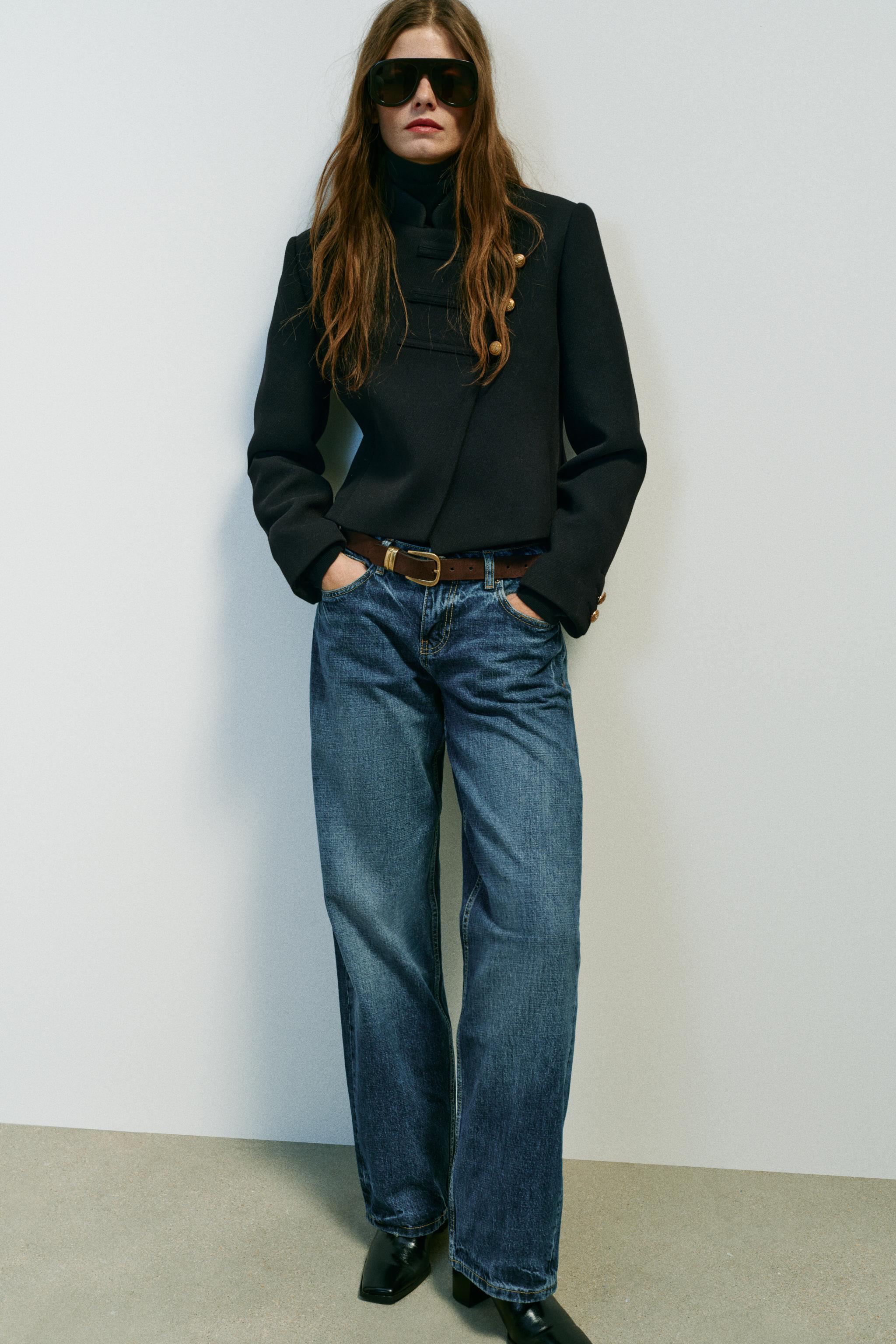 Укороченная двубортная куртка — ZARA