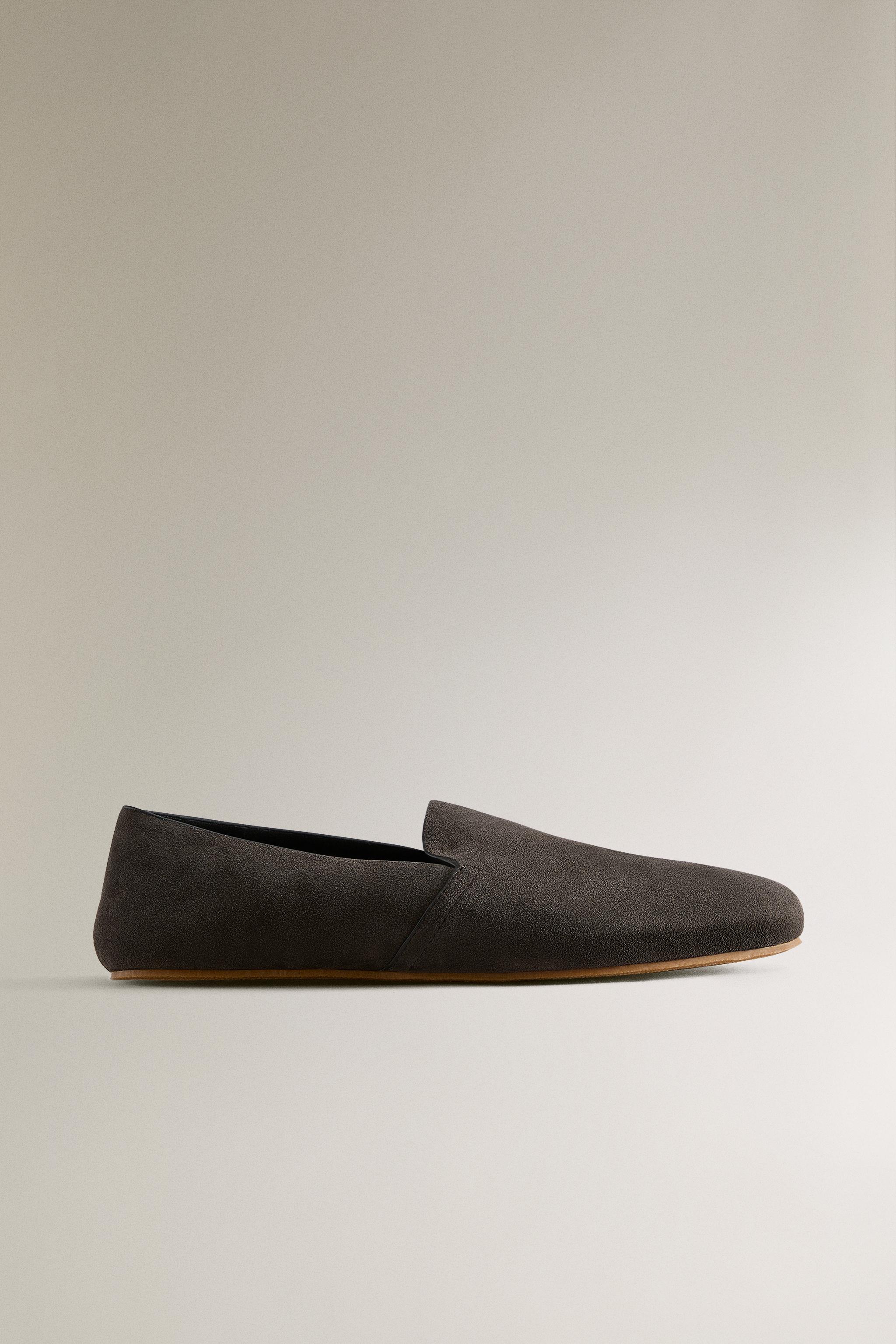 LEATHER BABOUCHE SLIPPERS — ZARA