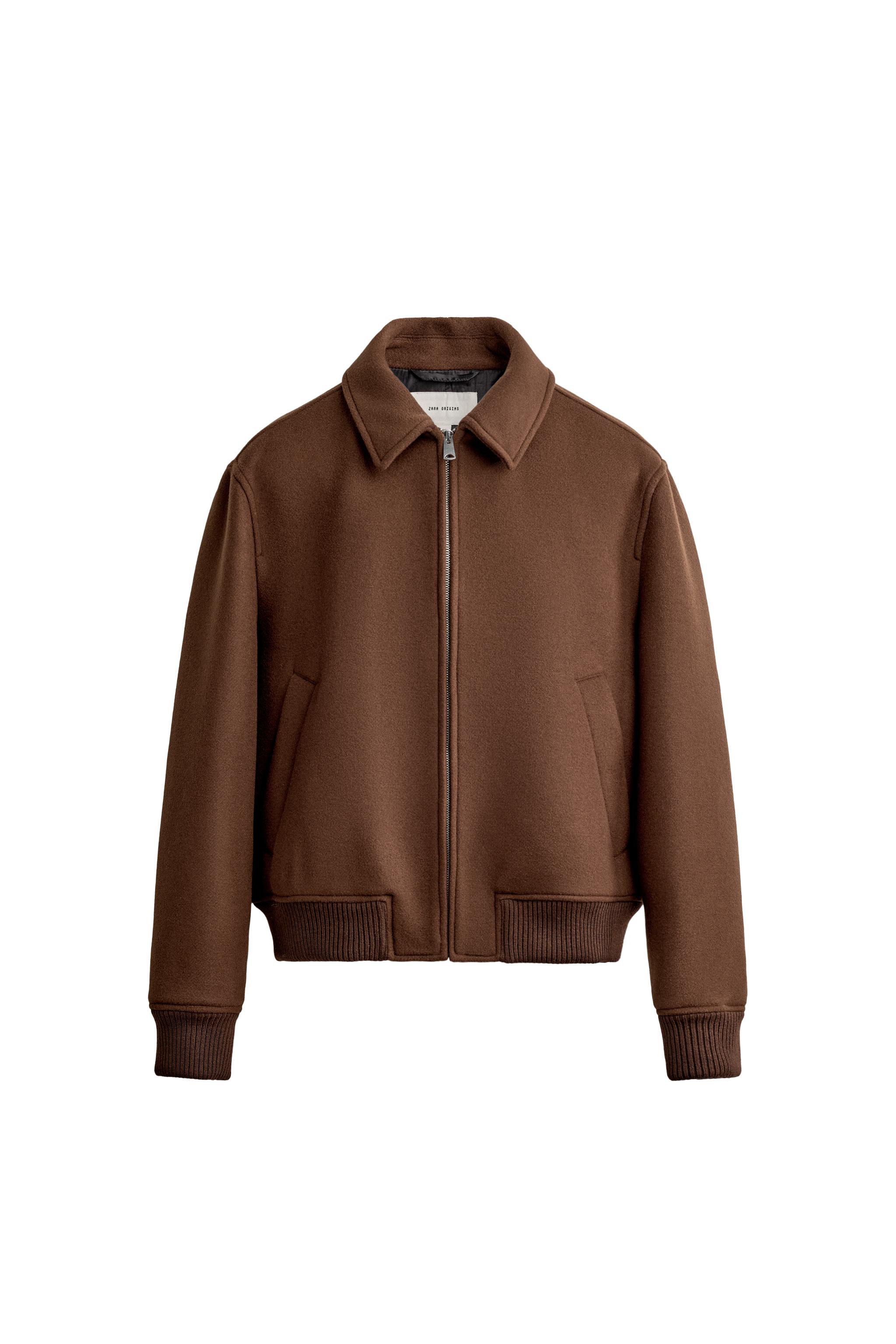 Куртка классического кроя из смесовой шерсти — ZARA