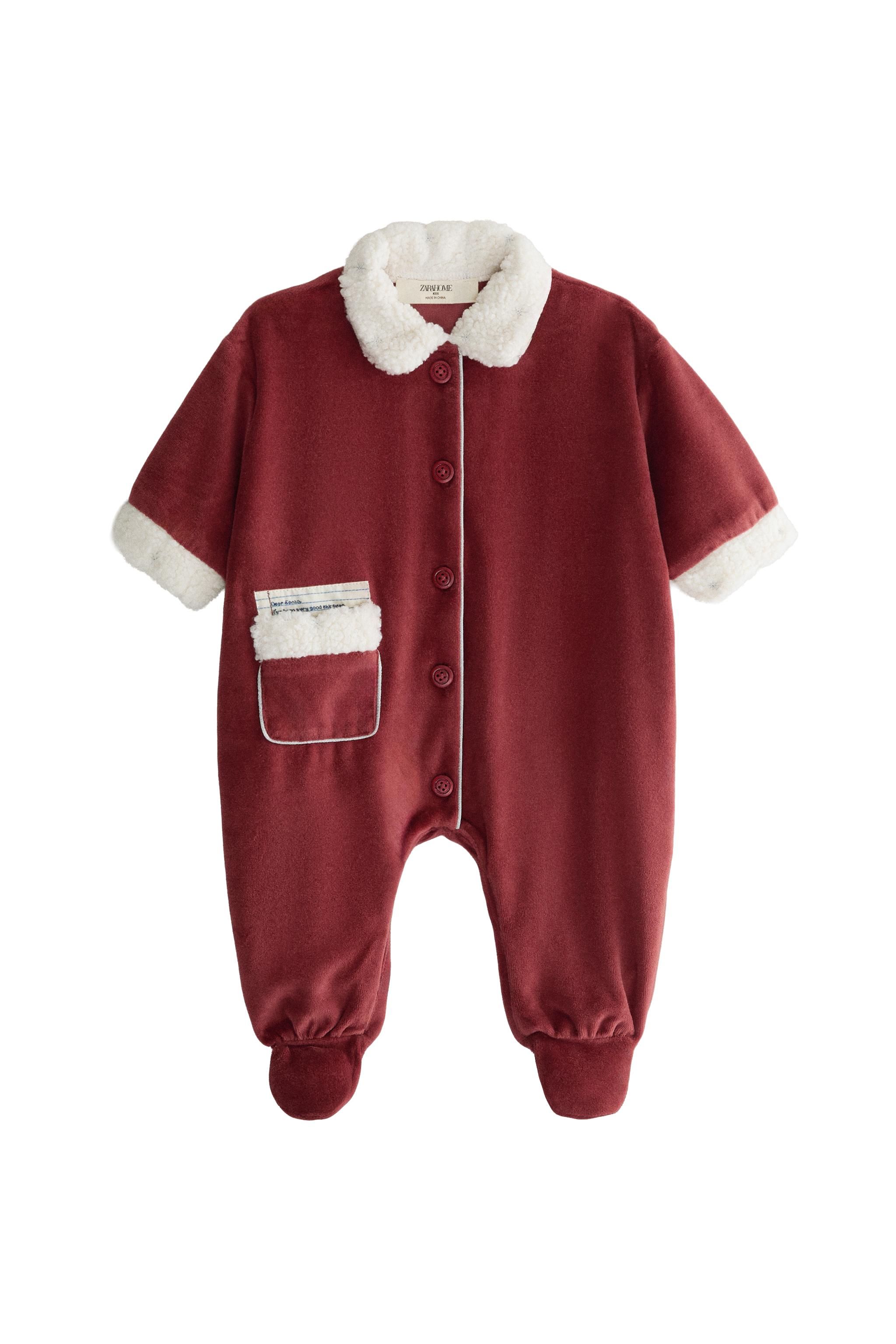 BABY FATHER CHRISTMAS ROMPER — ZARA