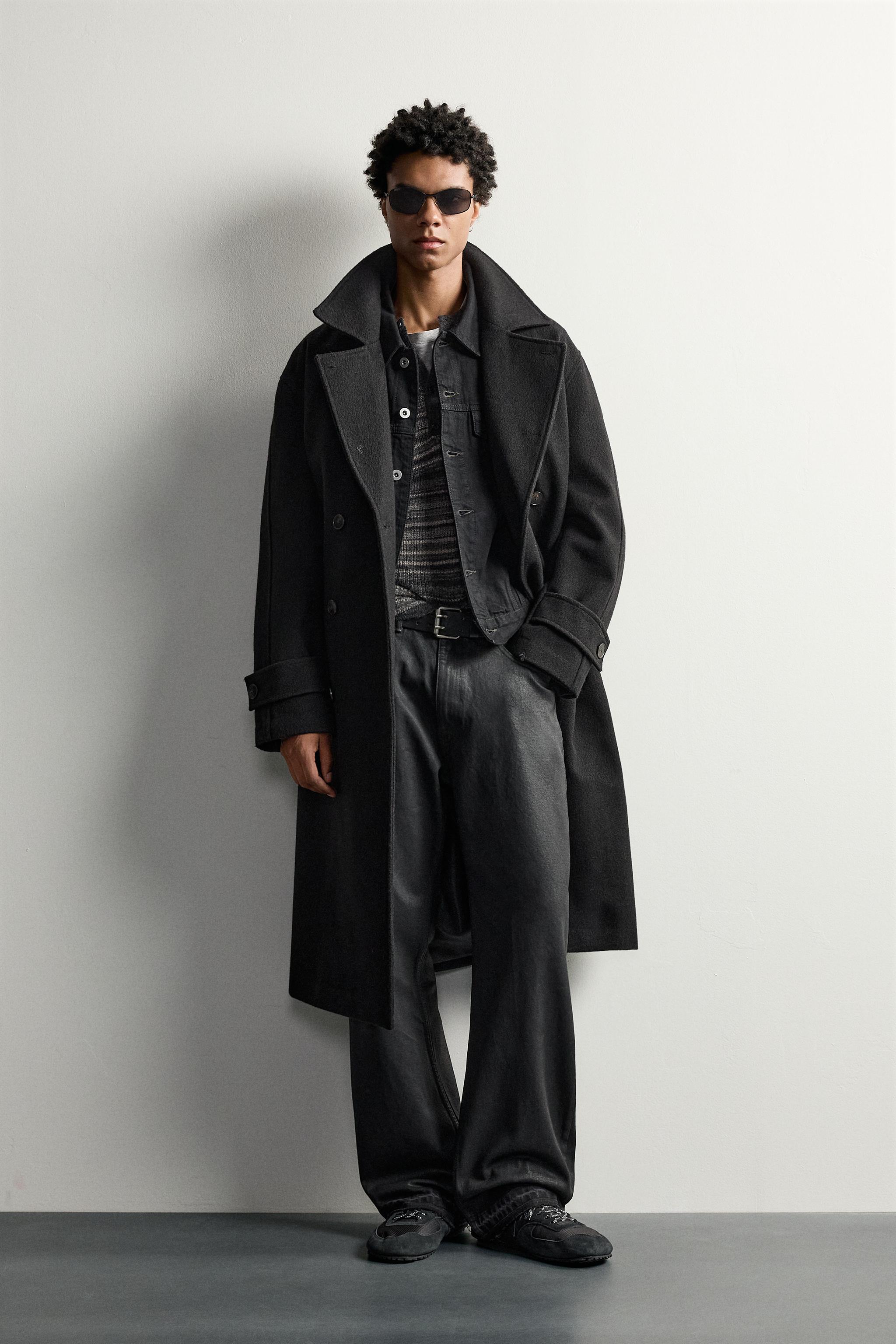 Двубортное пальто свободного кроя — ZARA