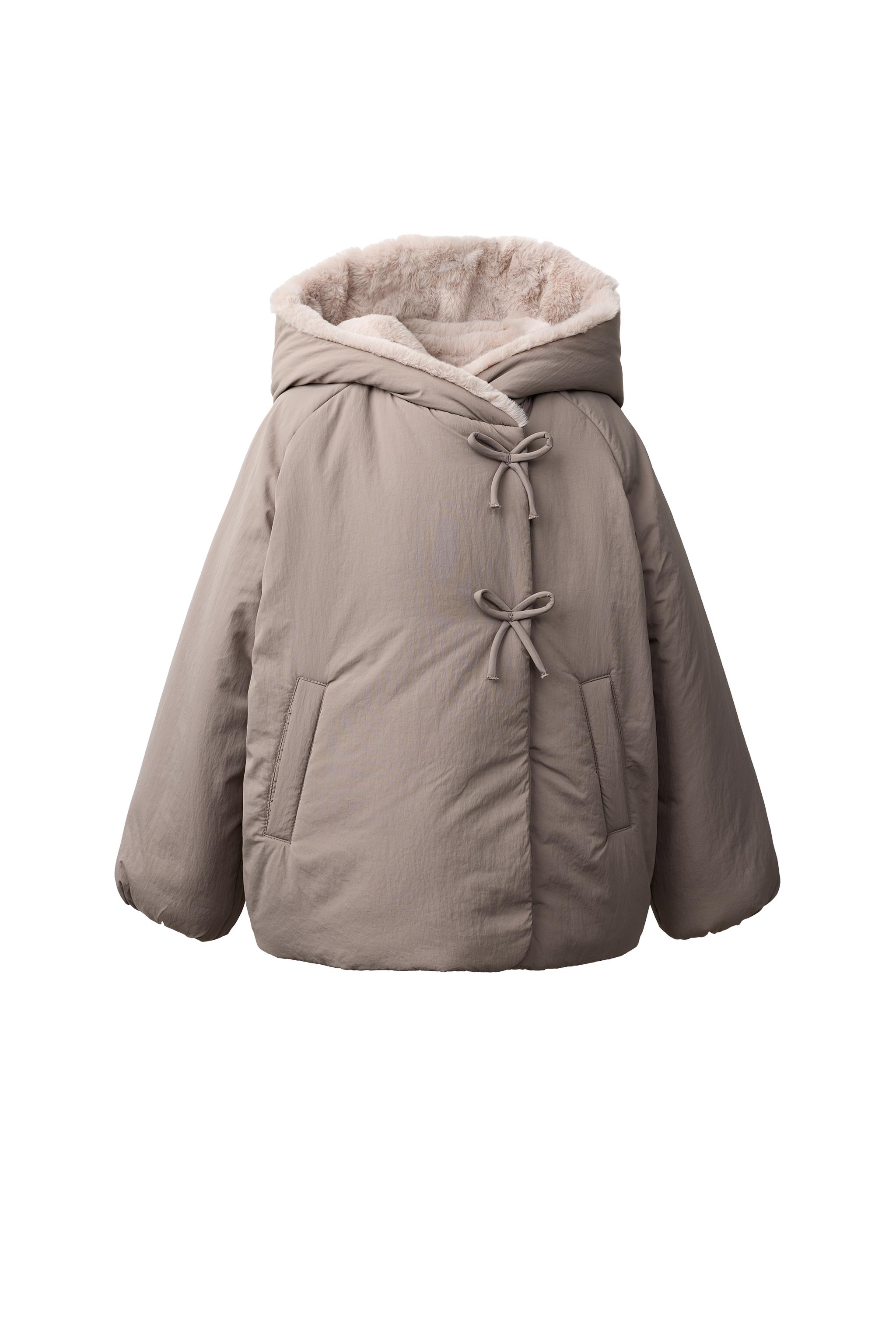 ПАЛЬТО ИЗ ИСКУССТВЕННОГО МЕХА WATER REPELLENT — ZARA