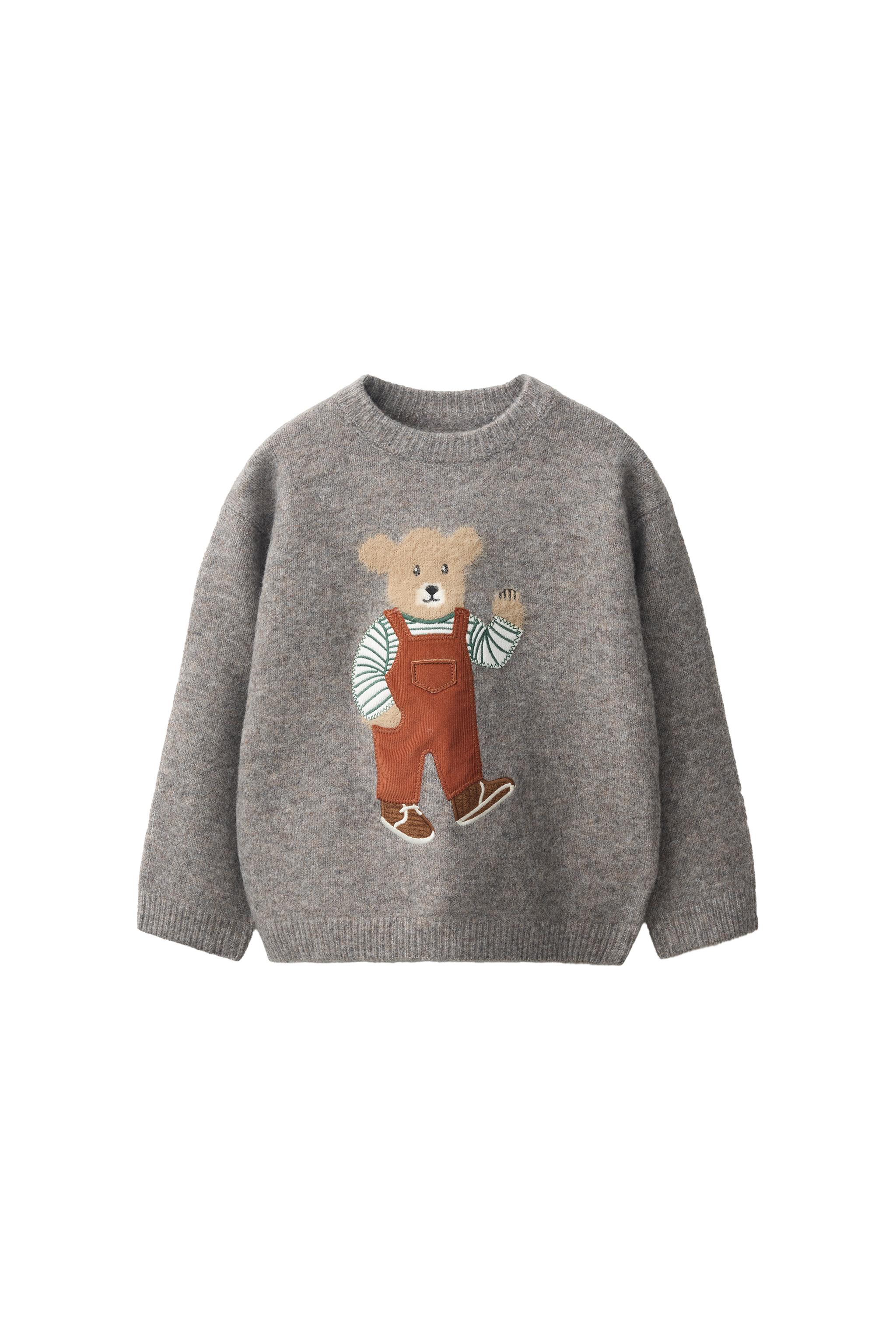 Джемпер с вышитым медведем — ZARA