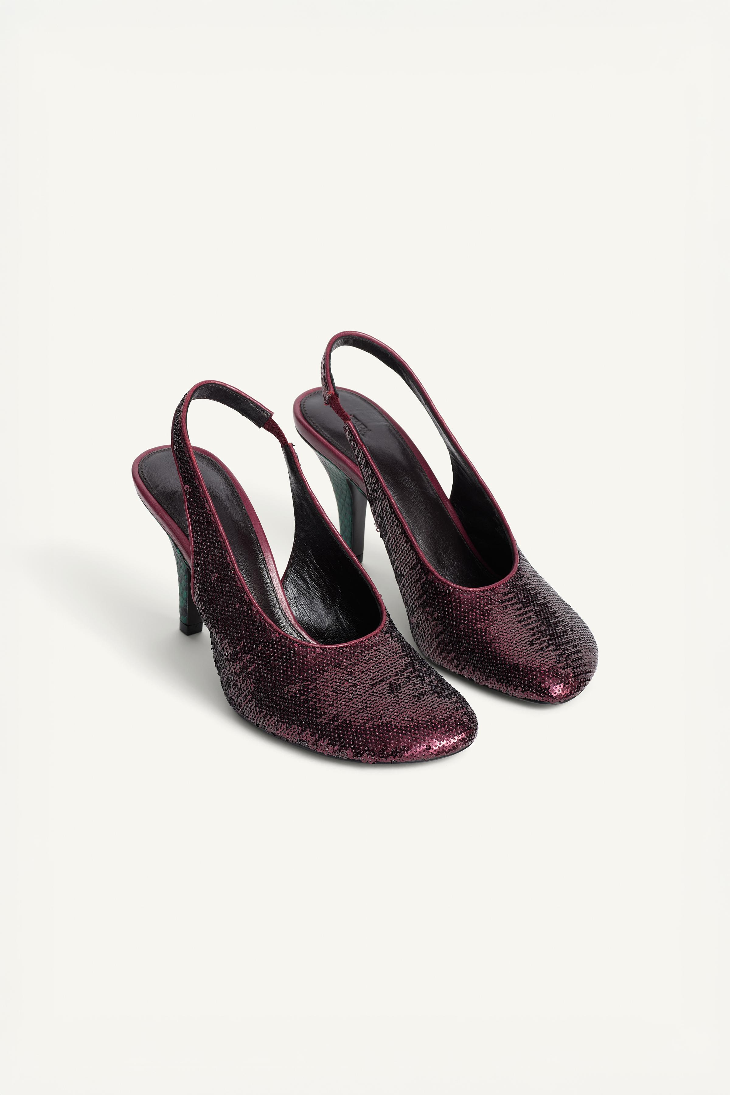 LIMITED EDITION BEADED SLINGBACK SHOES — ZARA