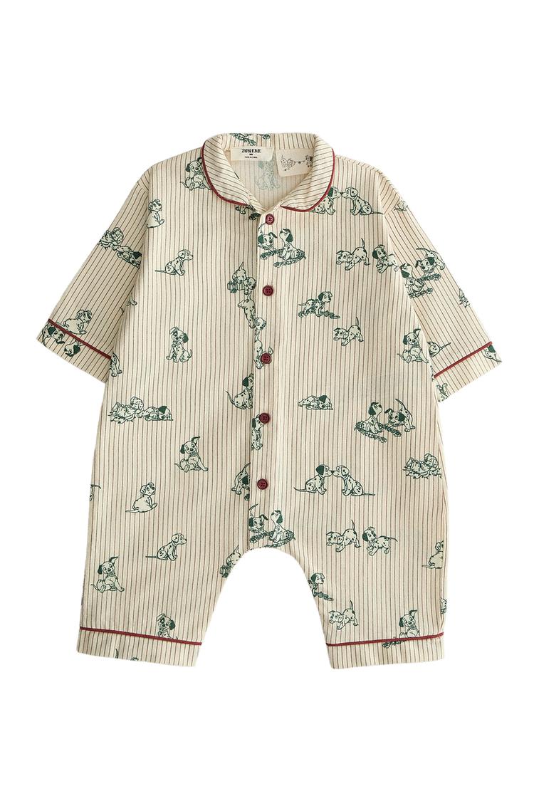BABY 101 DALMATIANS ©DISNEY CHRISTMAS FLANNEL ROMPER