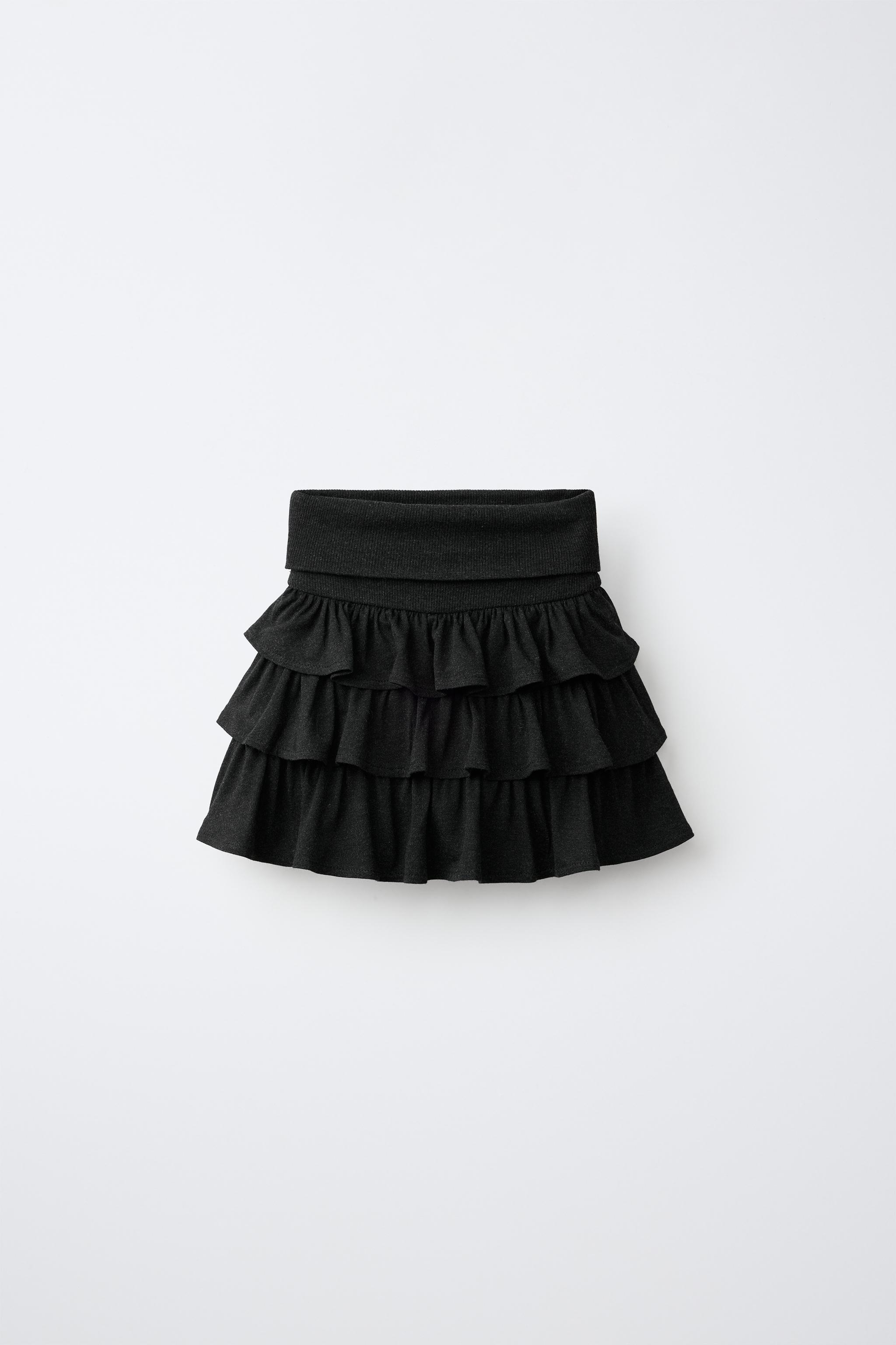ЮБКА-ШОРТЫ С ВОЛАНАМИ И ОТВОРОТОМ — ZARA