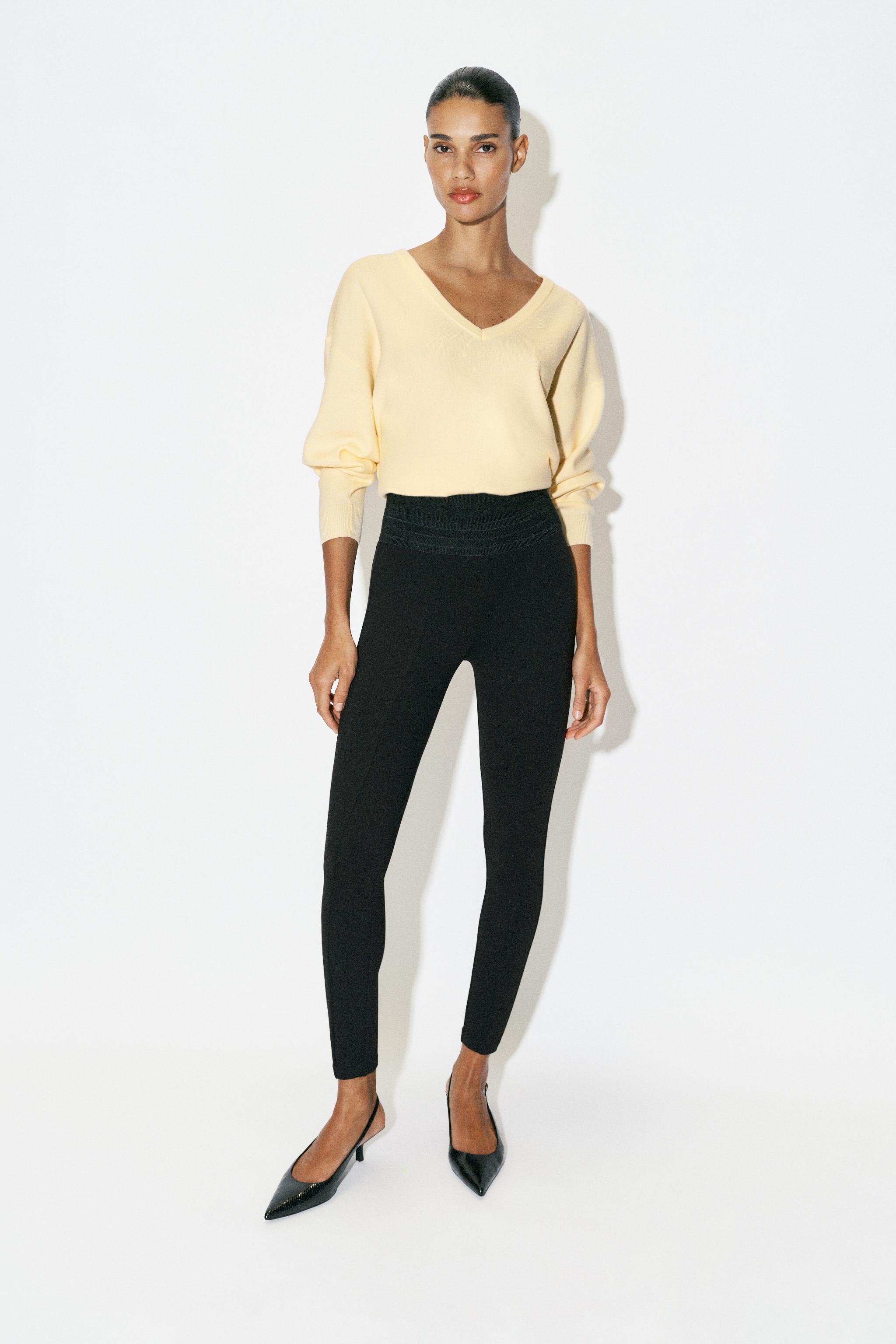 ЛЕГИНСЫ С ШИРОКИМ ПОЯСОМ — ZARA
