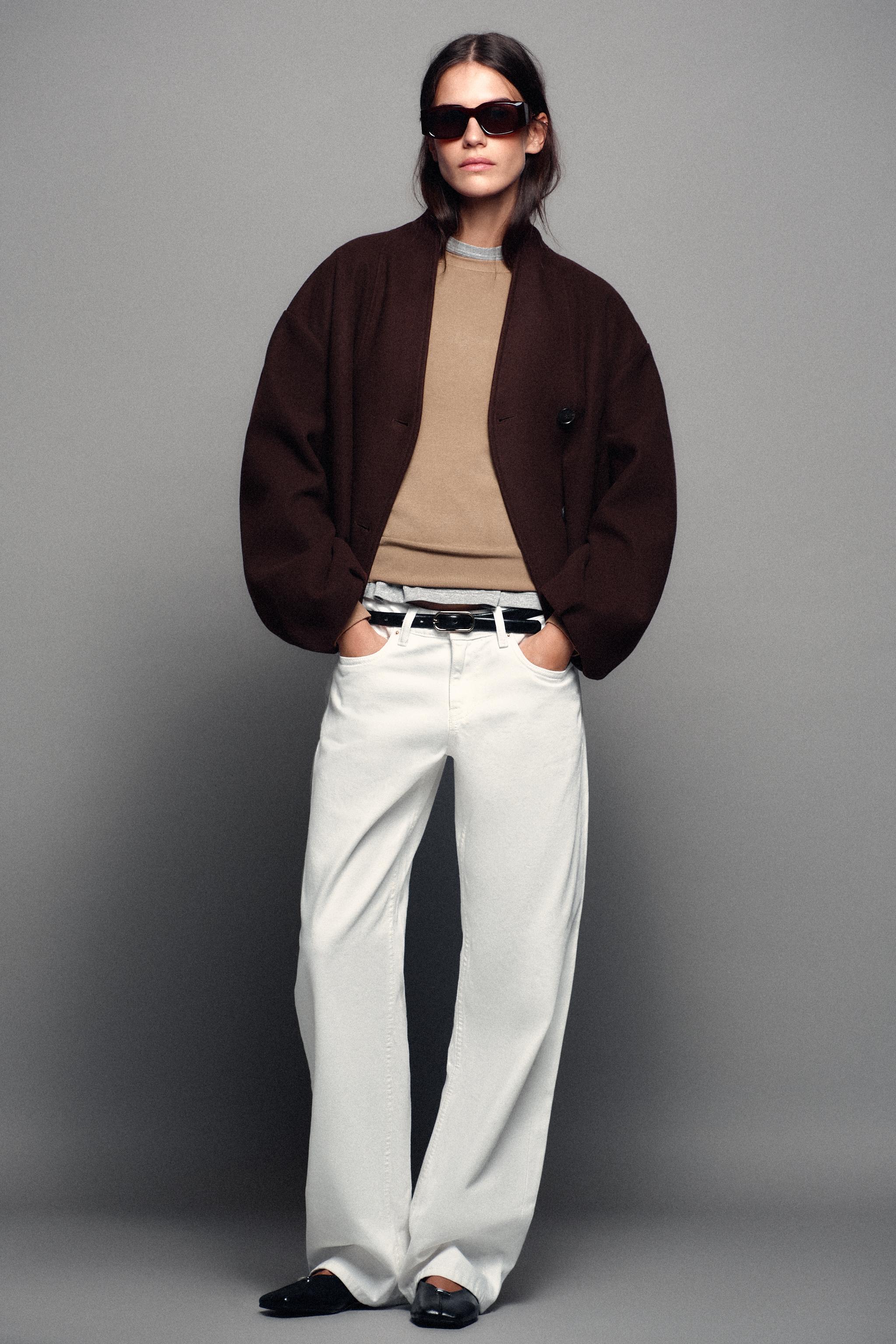 Мягкий двубортный жакет — ZARA