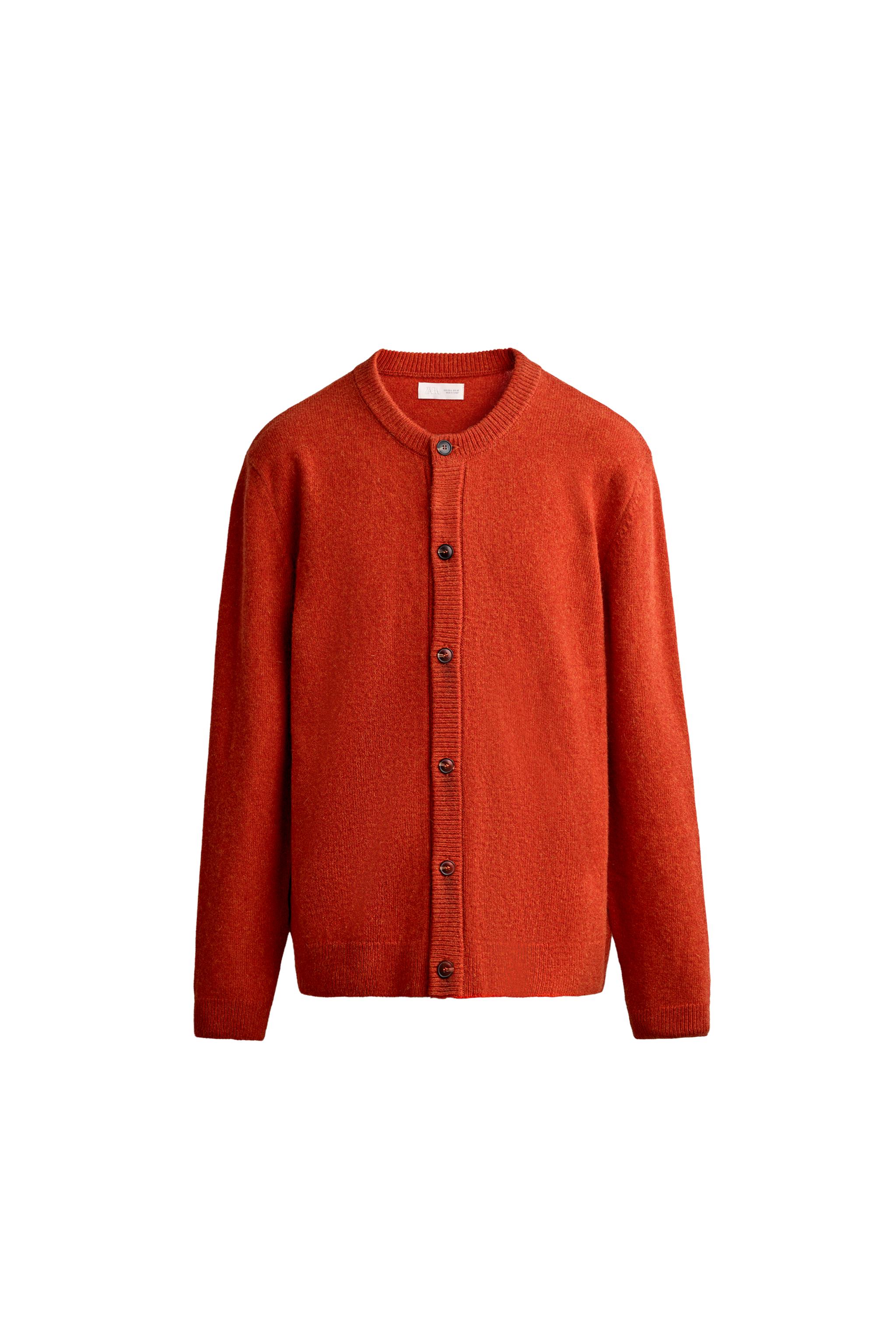 КАРДИГАН КЛАССИЧЕСКОГО КРОЯ ИЗ СМЕСОВОЙ ШЕРСТИ — ZARA