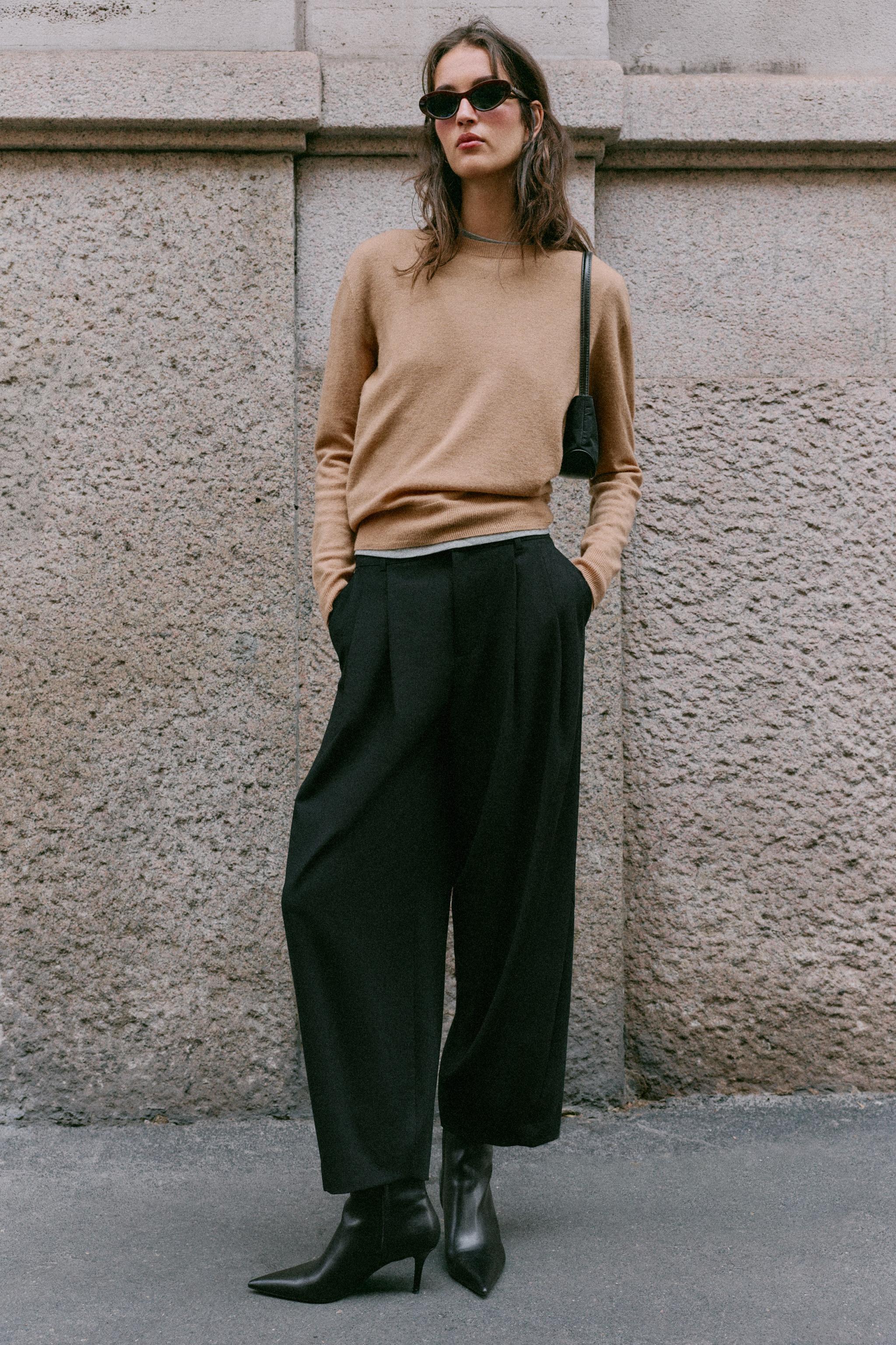 Брюки силуэта "баллон" с вытачками — ZARA