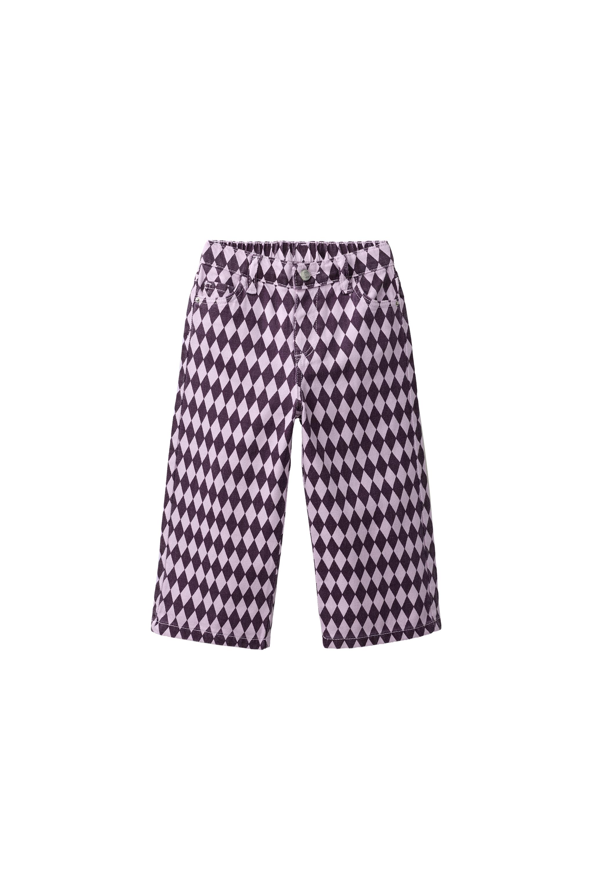 БРЮКИ WIDE LEG В РОМБ — ZARA