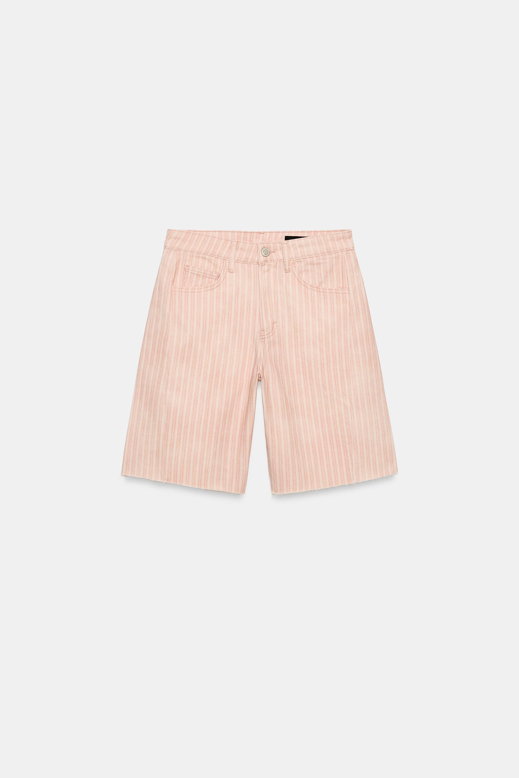 Бермуды из денима свободного кроя со средней посадкой ZW COLLECTION — ZARA