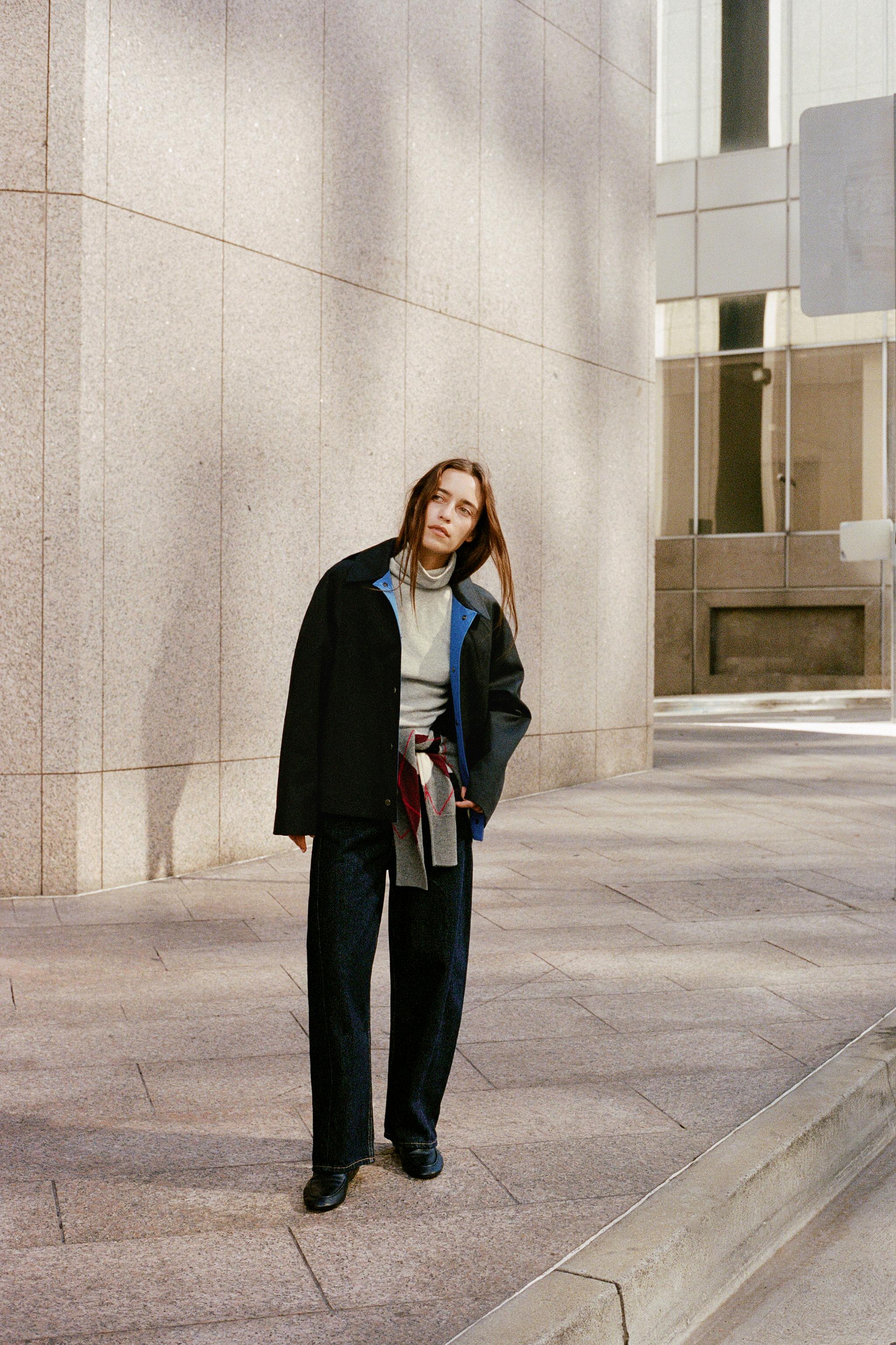 Куртка ZW COLLECTION с контрастной внутренней отделкой — ZARA