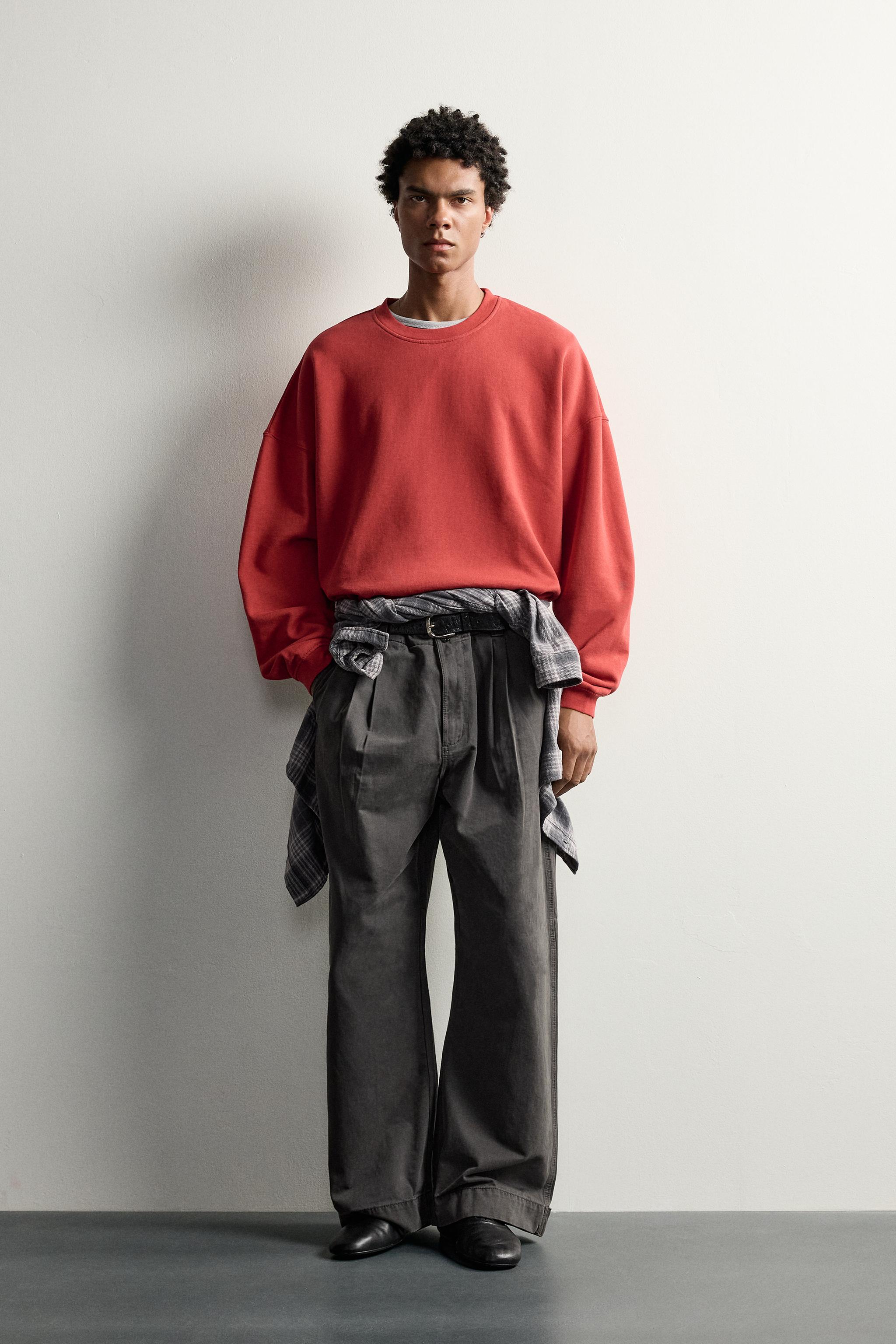 Толстовка relaxed fit с эффектом потертости — ZARA