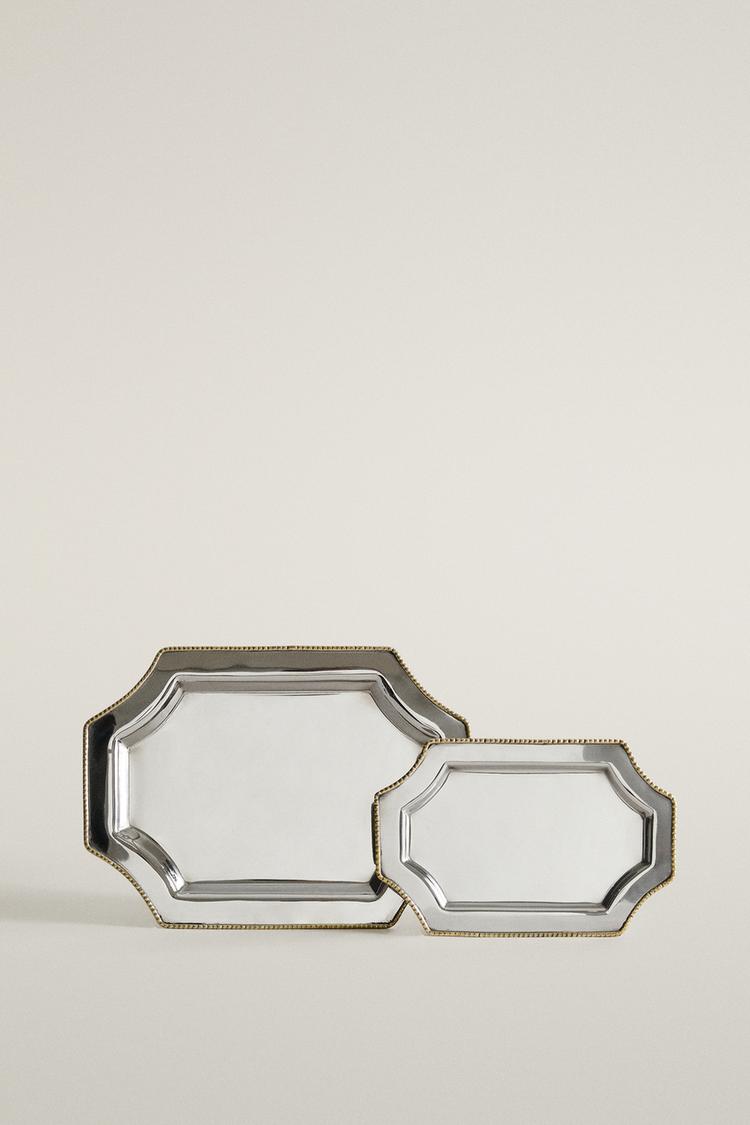 OCTAGONAL CHRISTMAS RIM TRAY