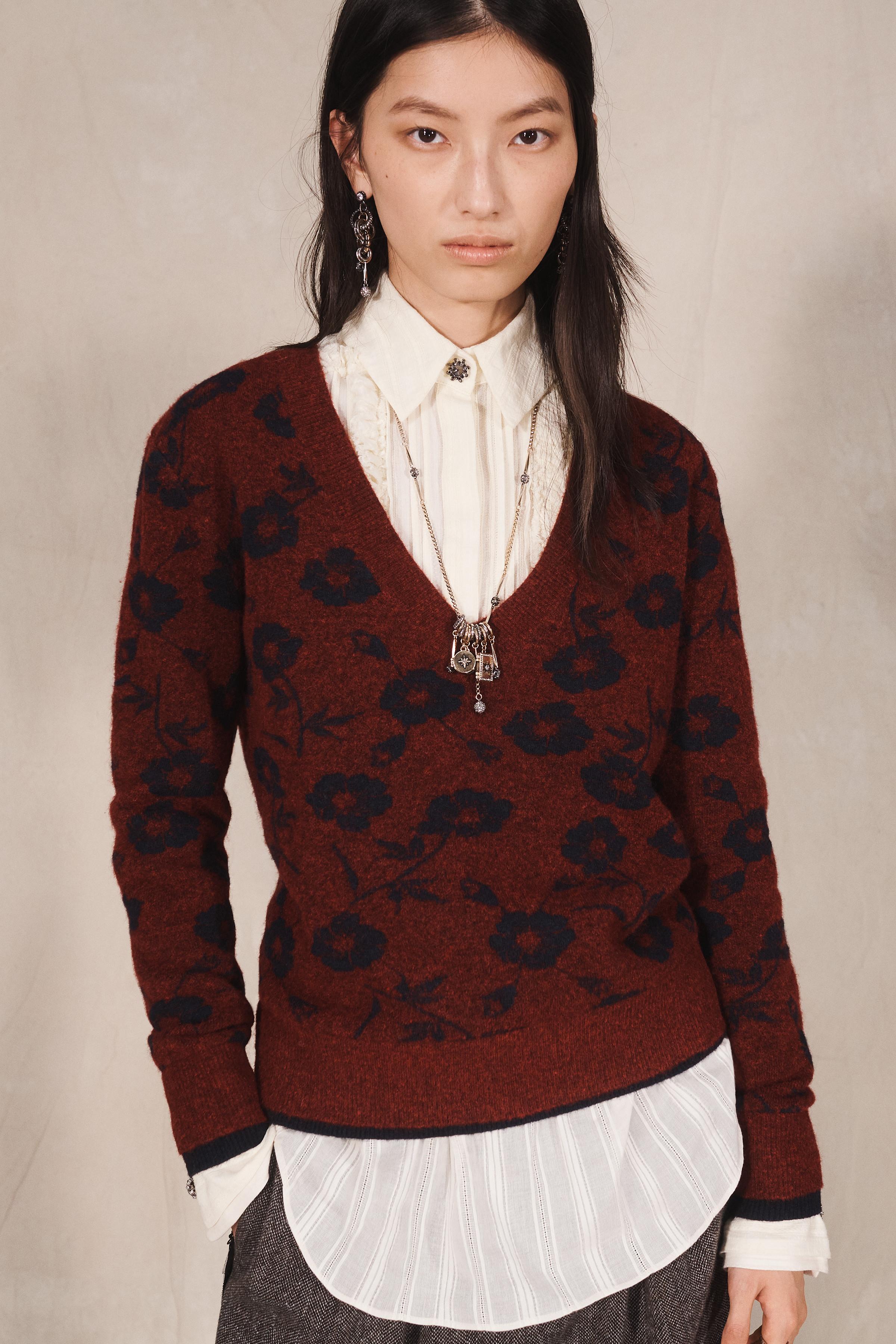 LIMITED EDITION JACQUARD FLORAL JUMPER — ZARA