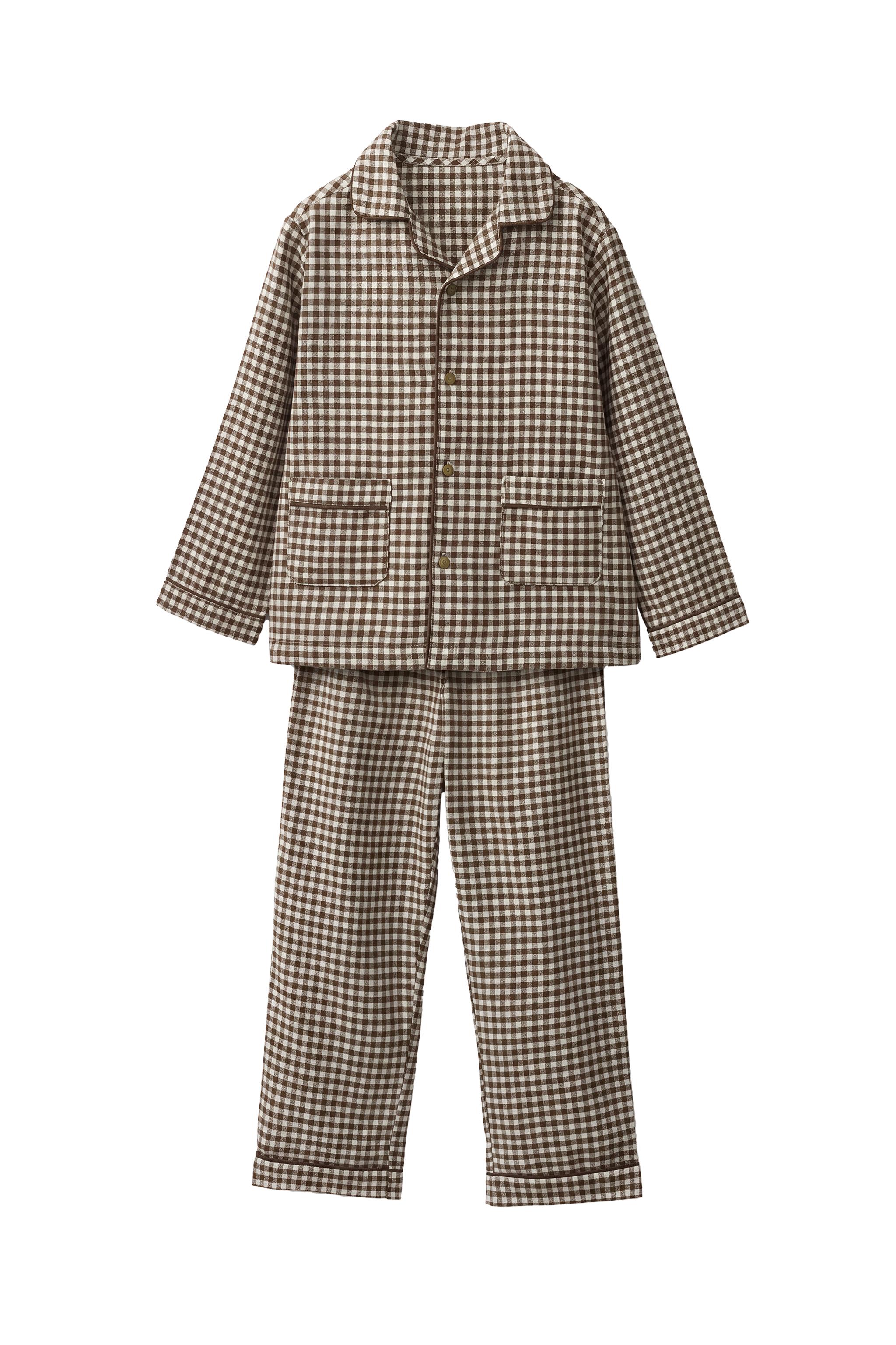 Пижама в мелкую клетку из фланели 6-14 лет — ZARA