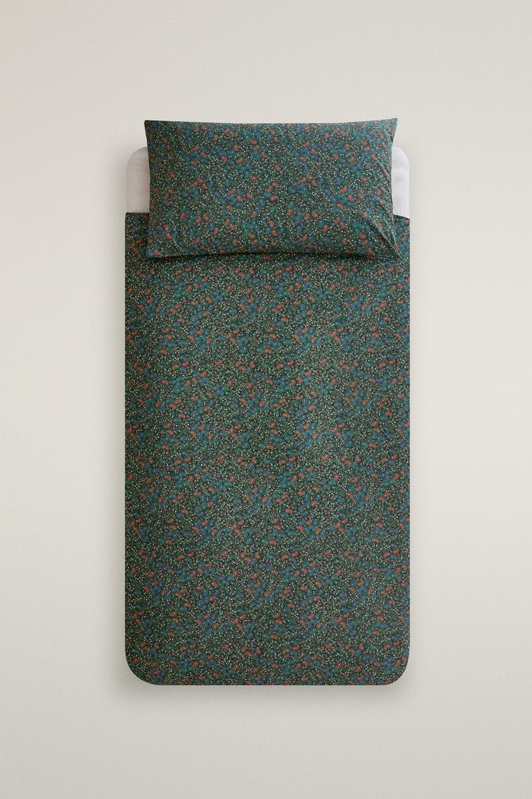 KIDS' CHRISTMAS PAISLEY COTTON DUVET COVER (300 THREAD COUNT)