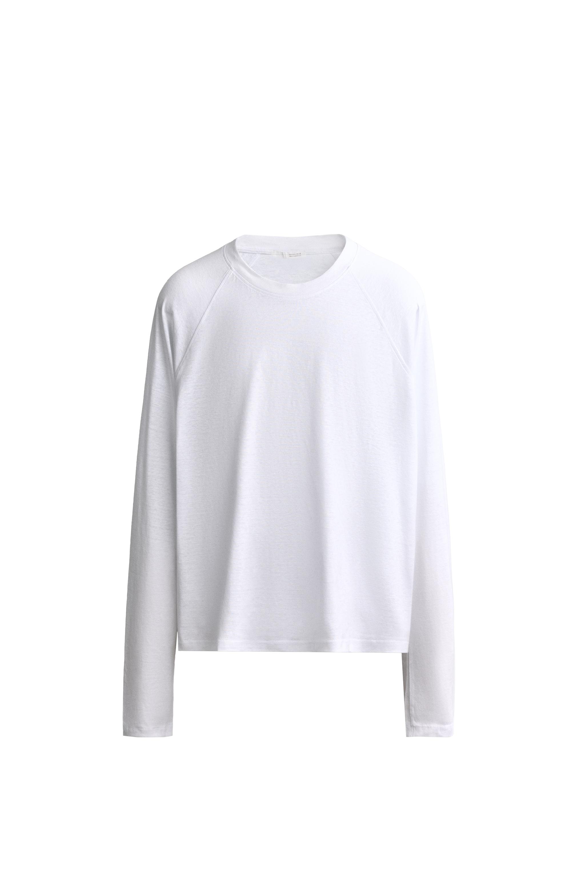 Футболка из смесового хлопка и льна в стиле колор-блок — ZARA
