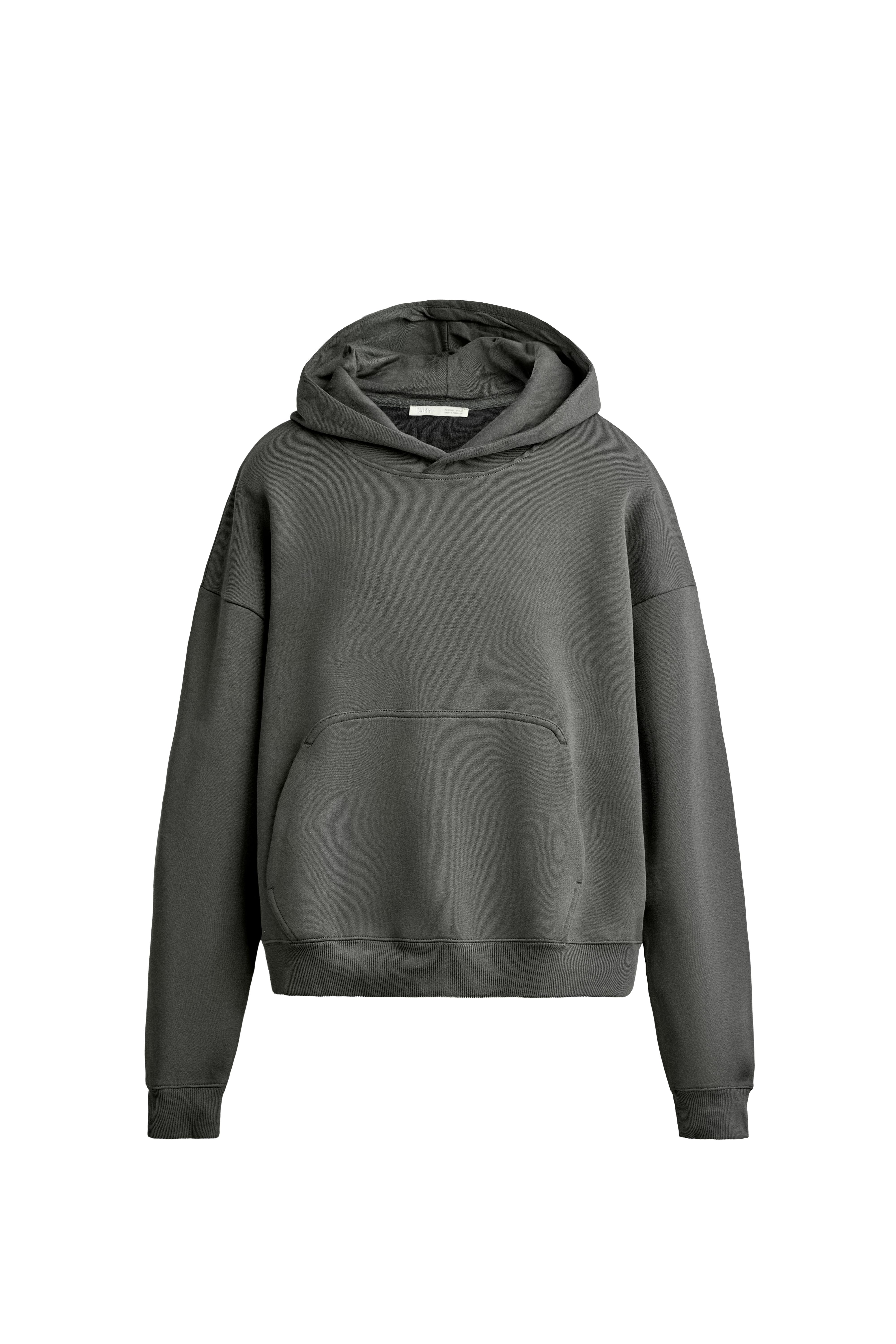 Худи свободного кроя из плотной ткани — ZARA