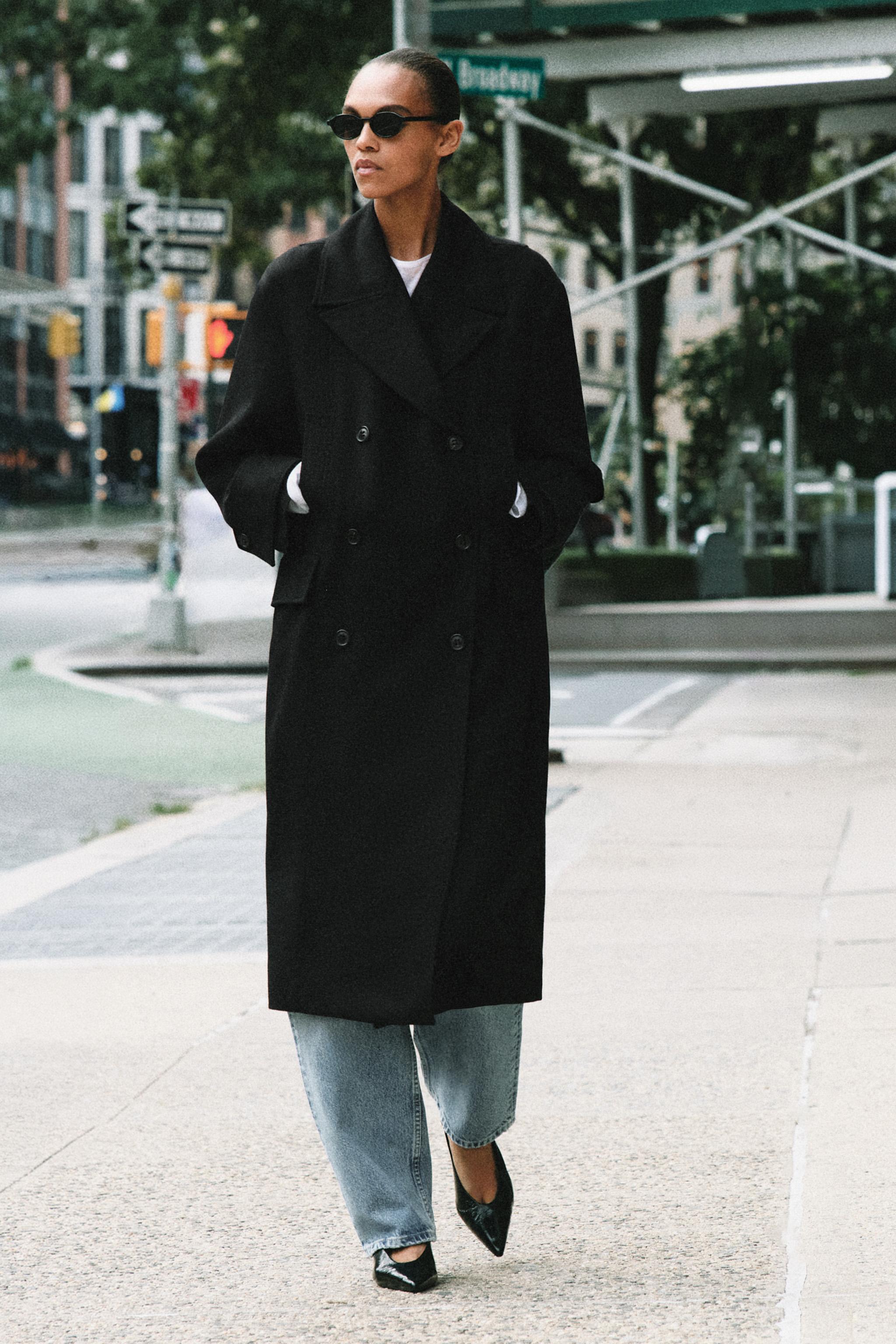 Пальто из 100% шерсти ZW COLLECTION — ZARA
