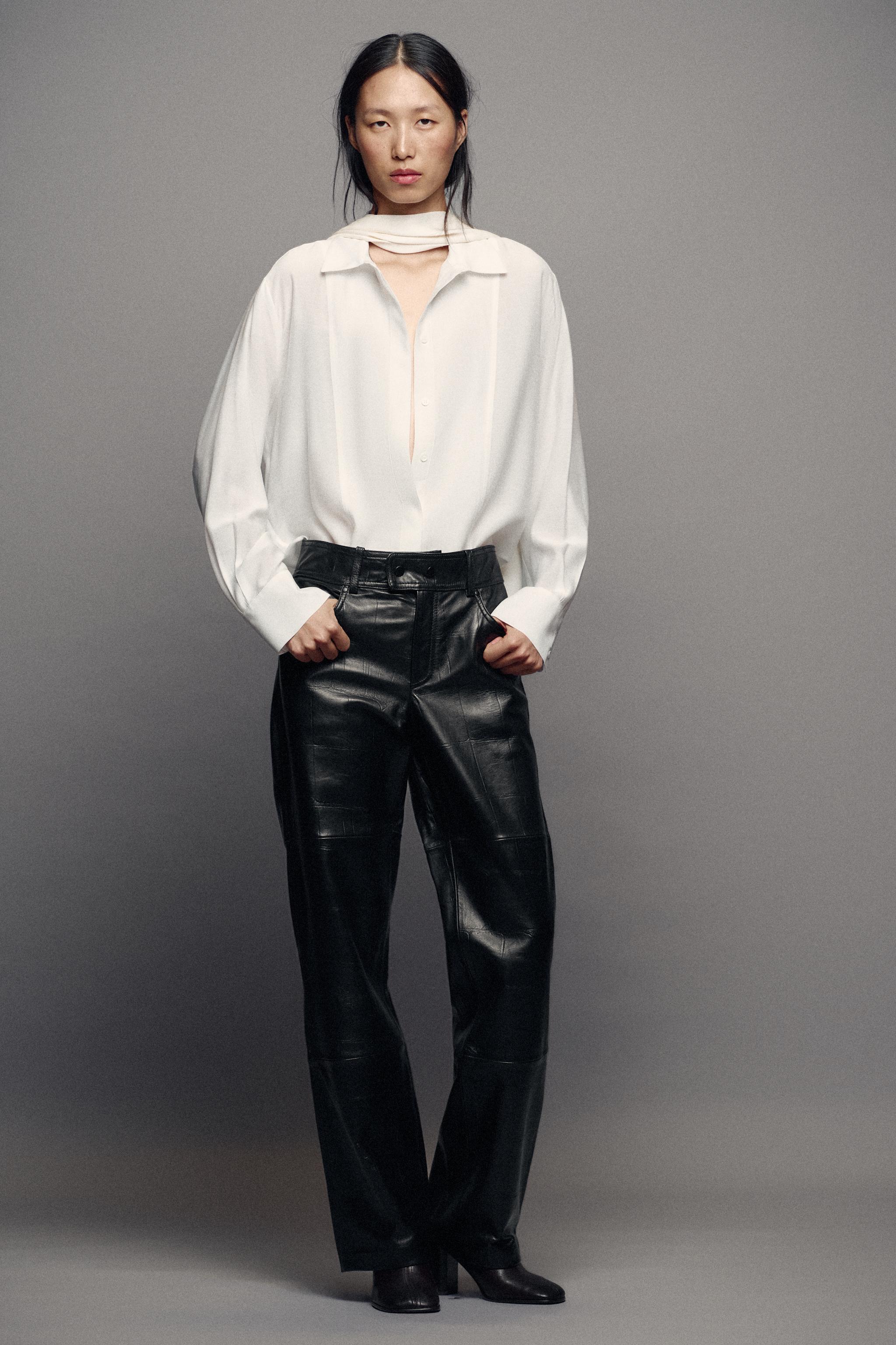 Рубашка ZW COLLECTION с нагрудником — ZARA